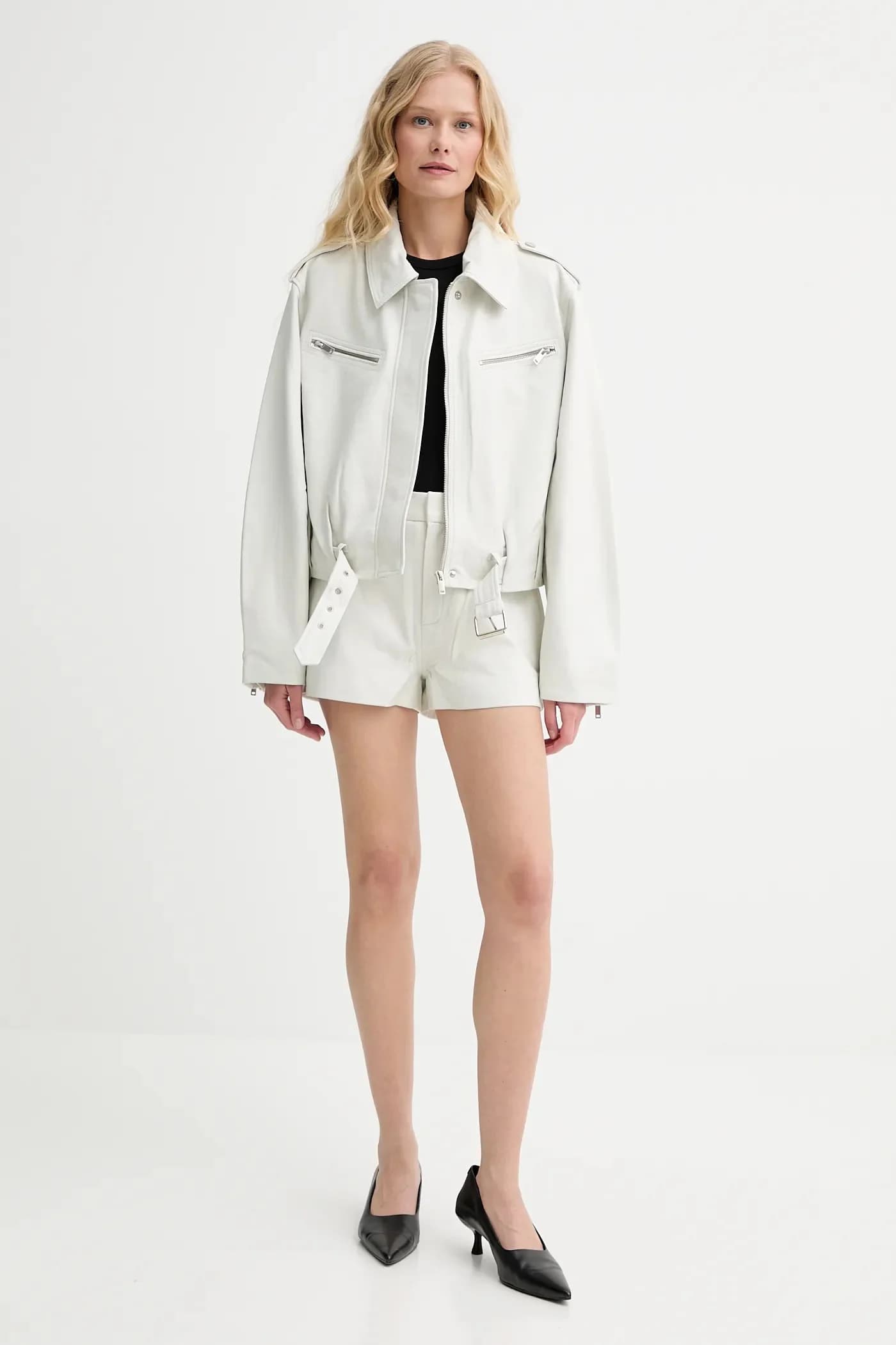 Джинсовая байкерская куртка - фото 2