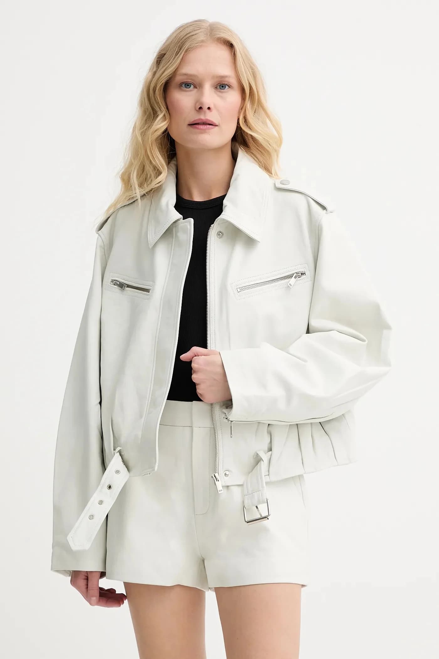 Джинсовая байкерская куртка - фото 4