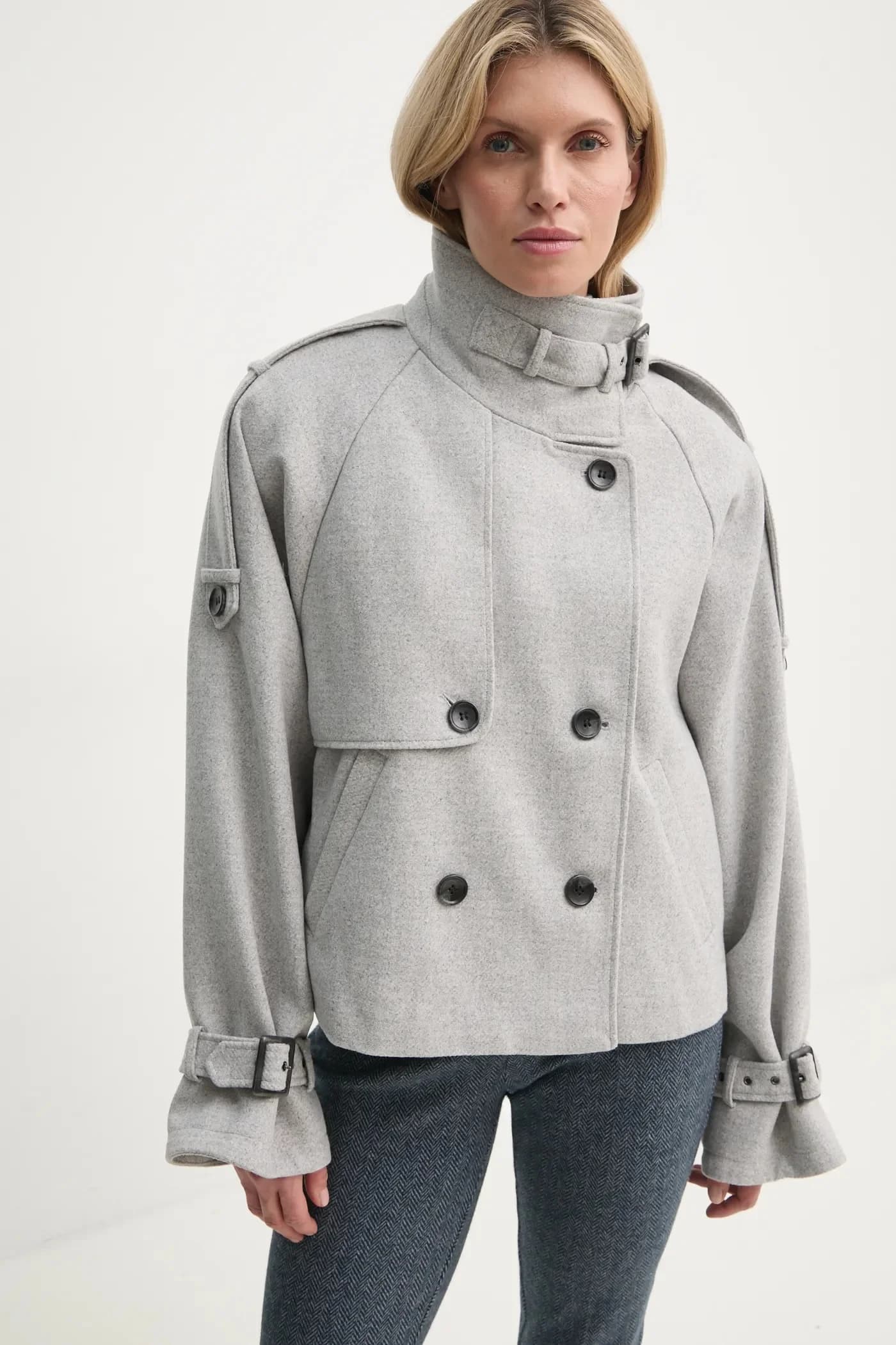 Куртка из смесовой шерсти - фото 4