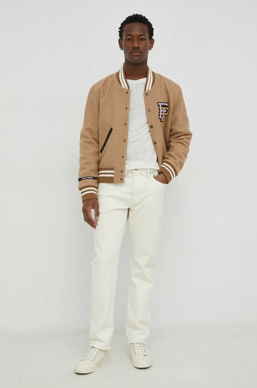 Шерстяной бомбер Varsity Jacket - фото 4