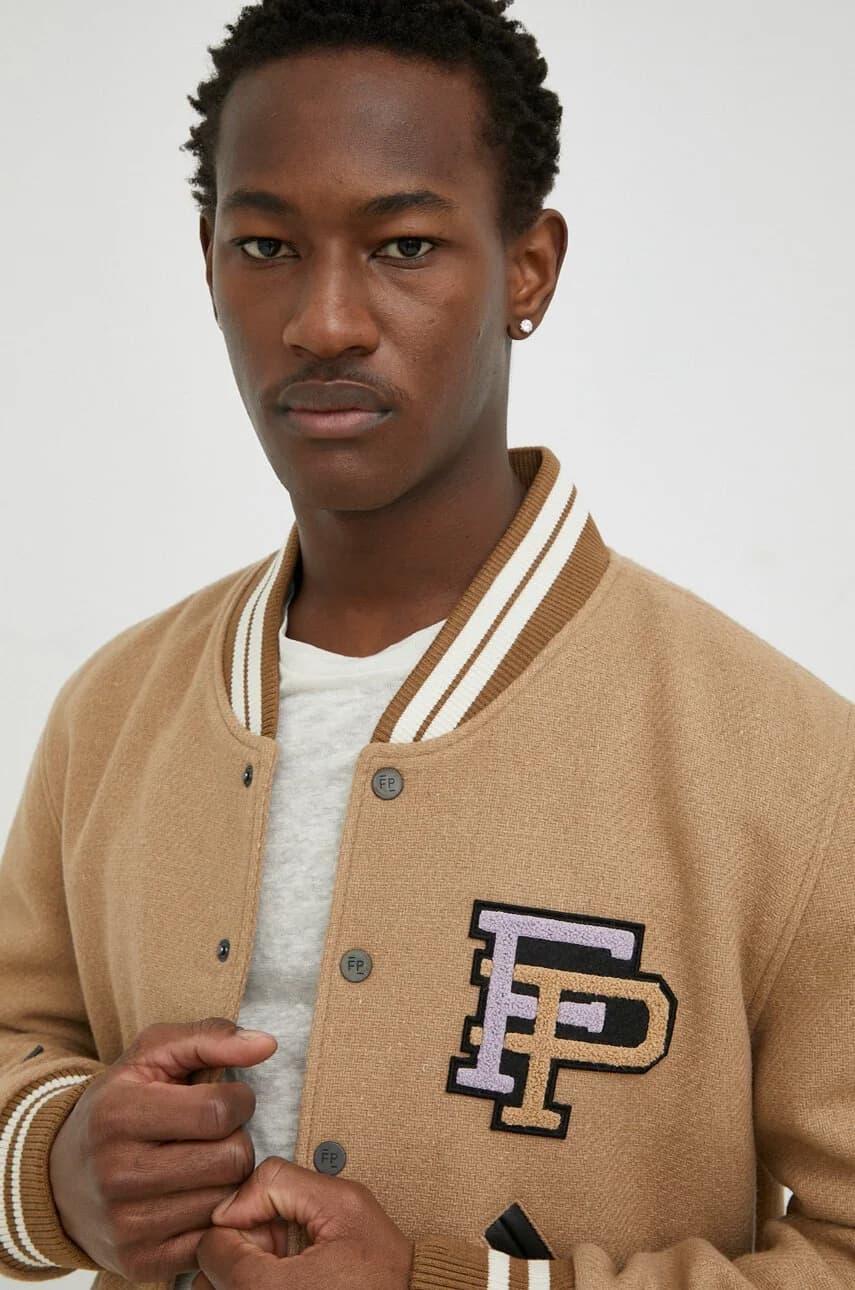 Шерстяной бомбер Varsity Jacket - фото 6