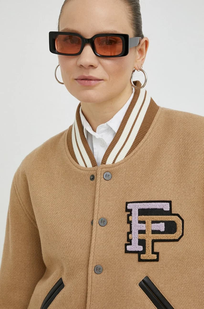 Шерстяной бомбер Varsity Jacket - фото 7