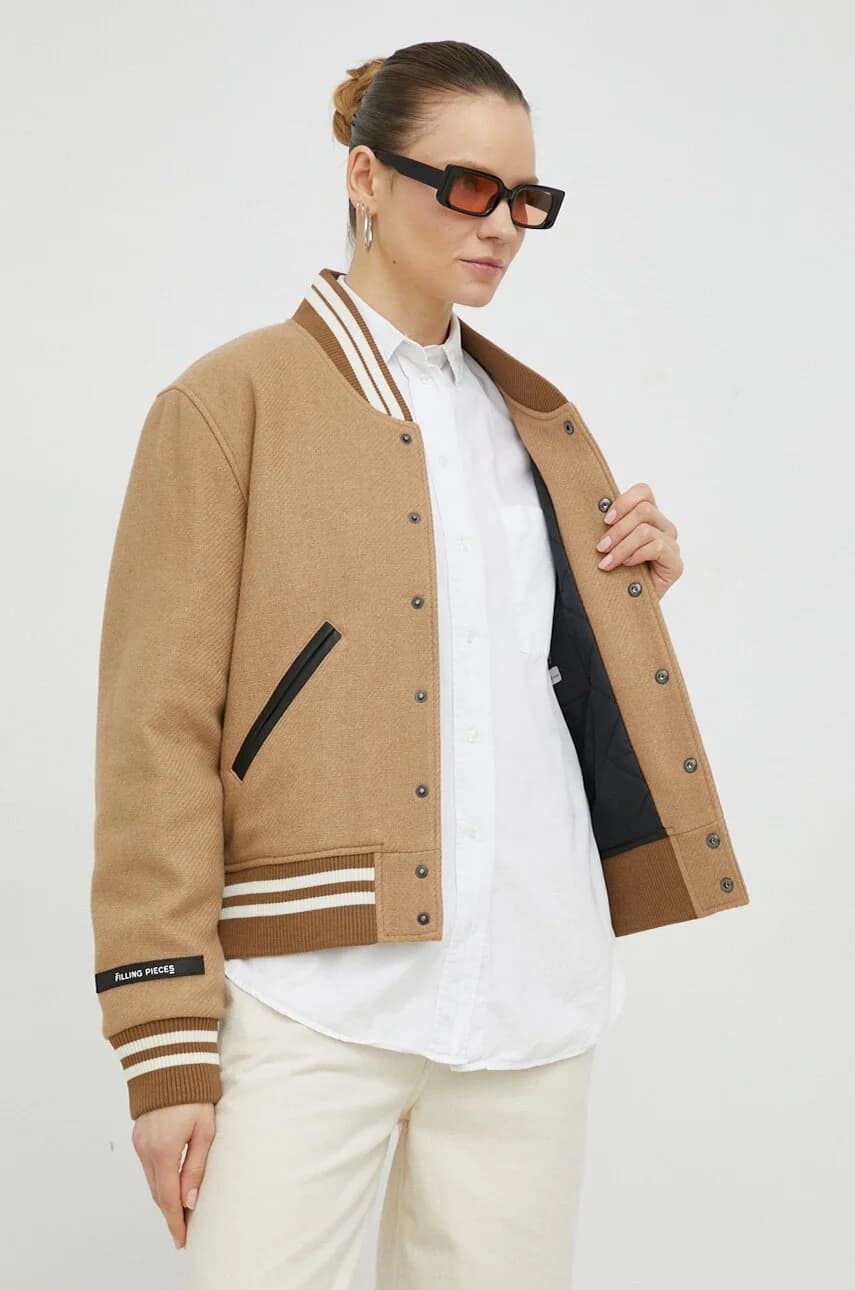Шерстяной бомбер Varsity Jacket - фото 9