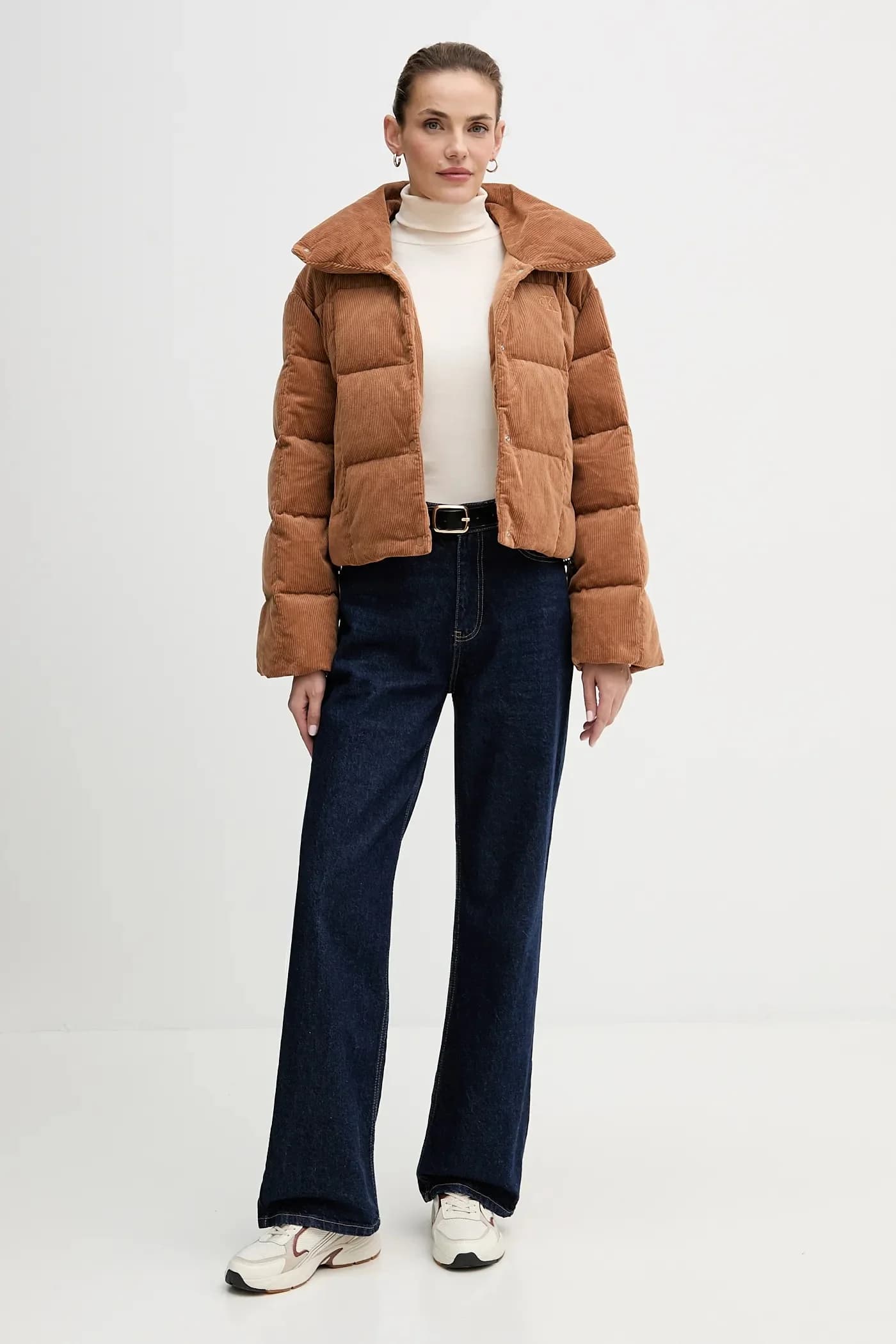 Пуховая вельветовая куртка - фото 2