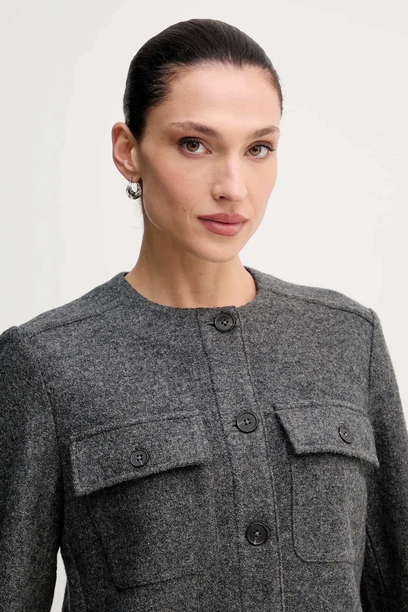 Куртка из смесовой шерсти - фото 4