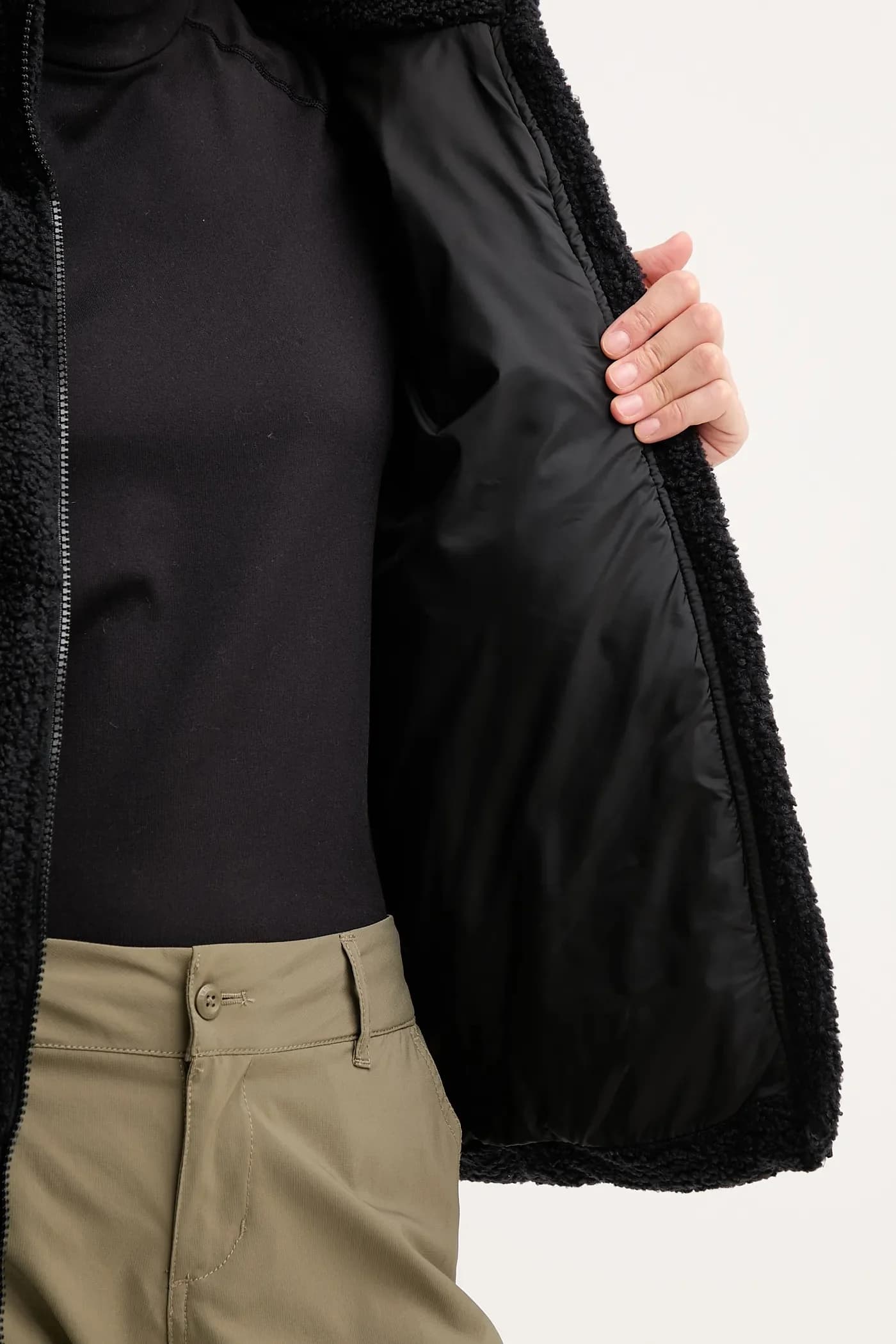 Пуховая куртка из шерпы - фото 6