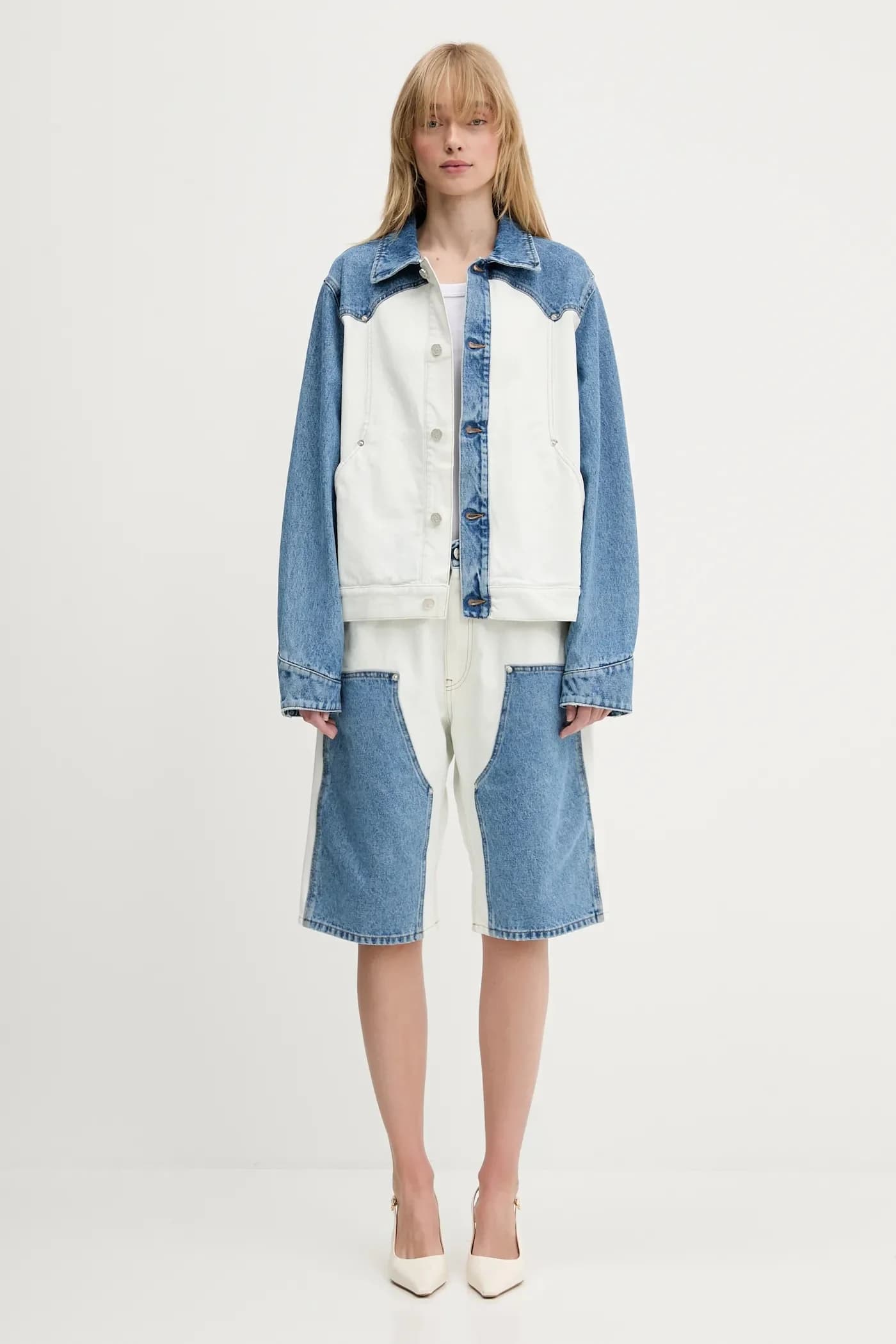 Джинсовая куртка Patchwork Western Carpenter Jacket - фото 12