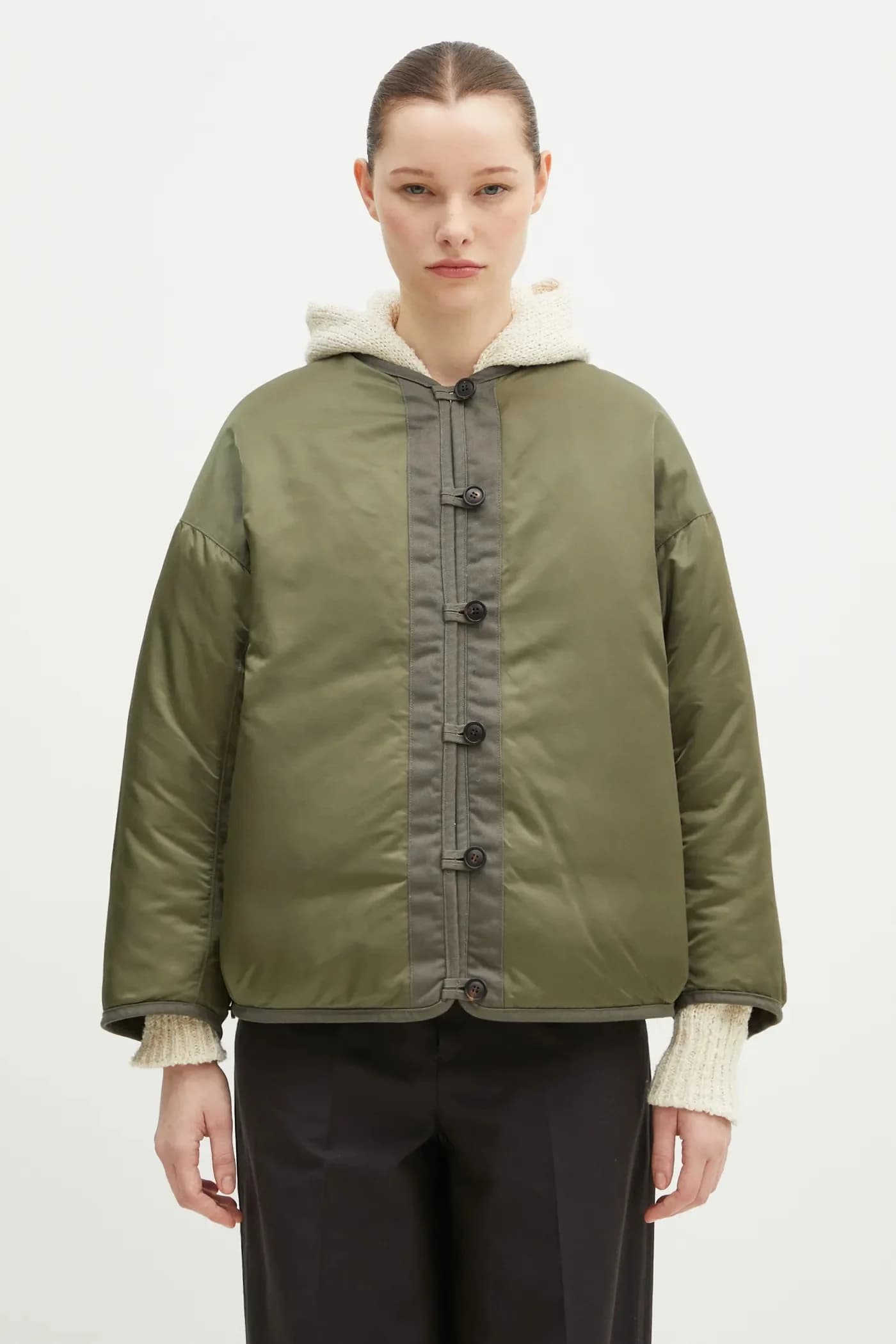 Liner Jkt Jacquard Blanket — двусторонний пуховик из смесовой шерсти. - фото 2