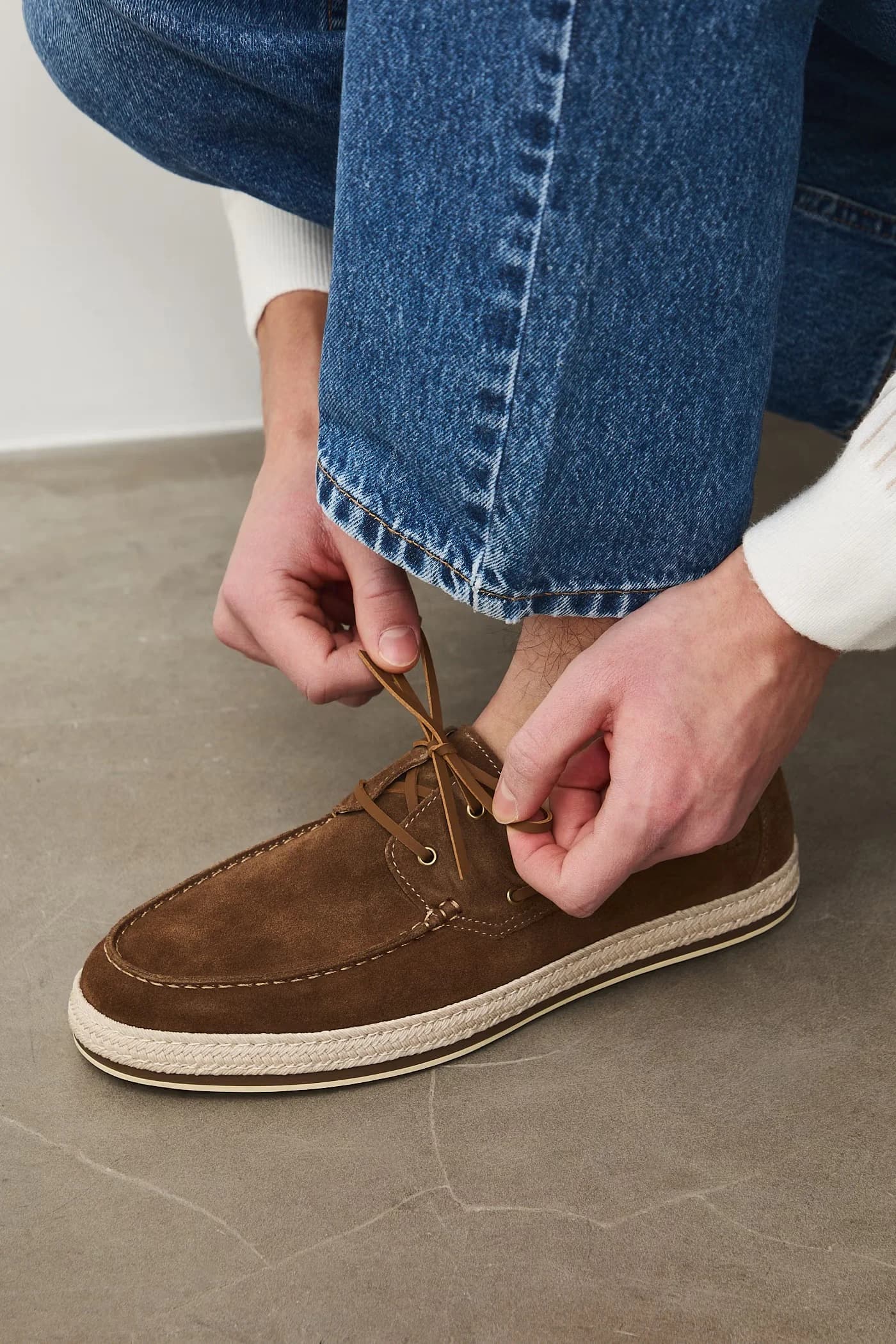 Мужские замшевые мокасины