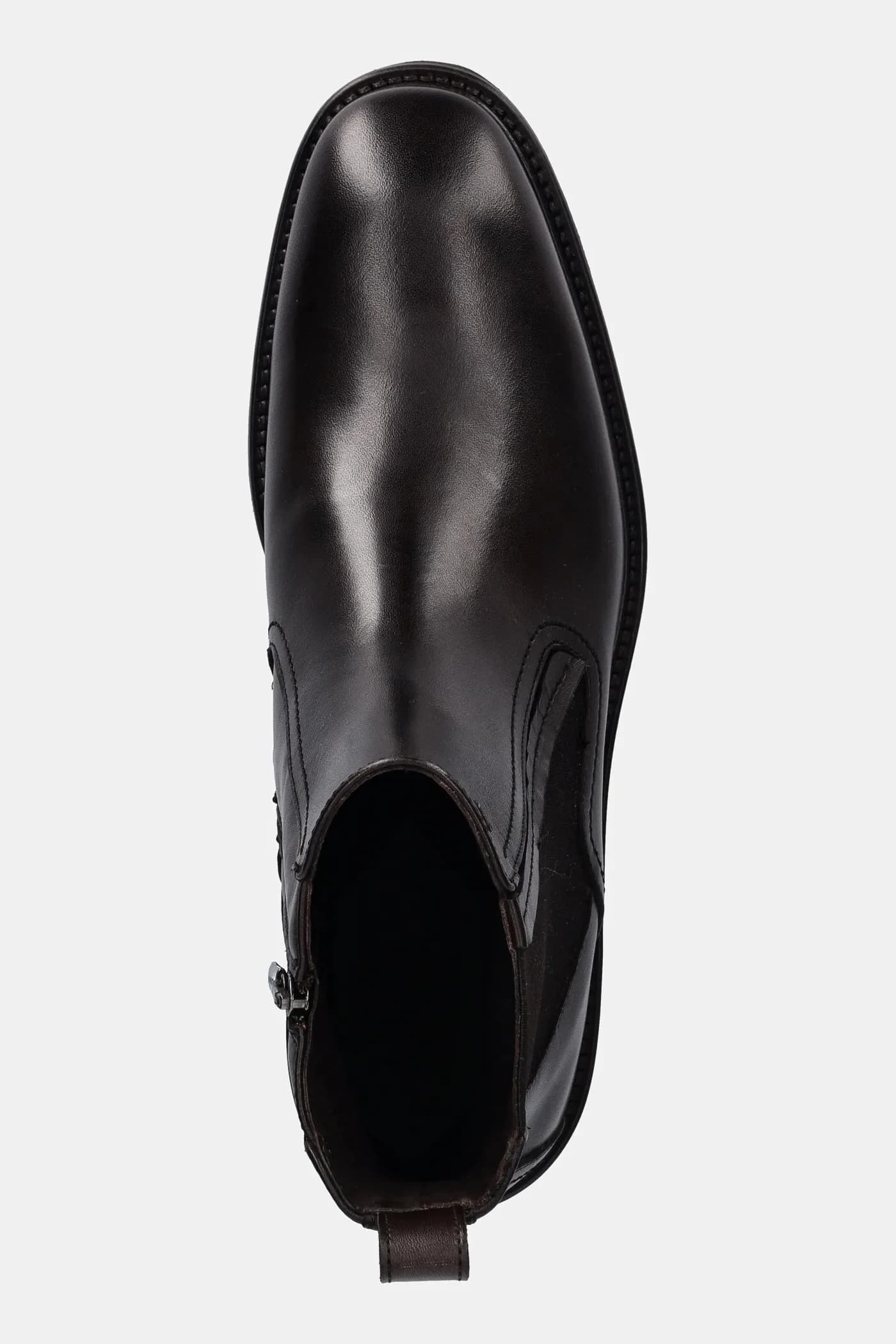 Кожаные ботинки челси - фото 4