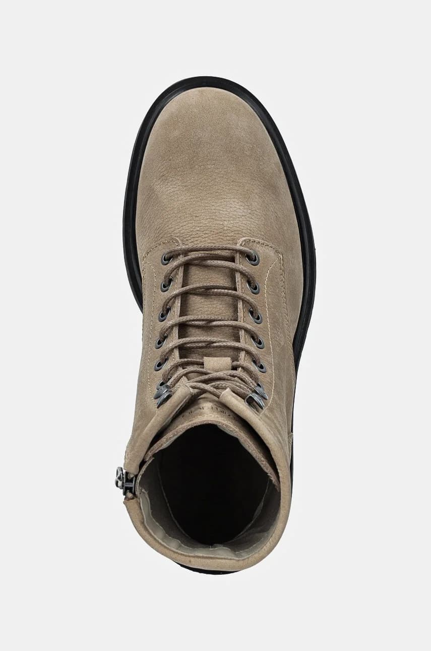 ЗАМШЕВЫЕ ТУФЛИ НА ШНУРОВКЕ И МОЛНИИ - фото 4