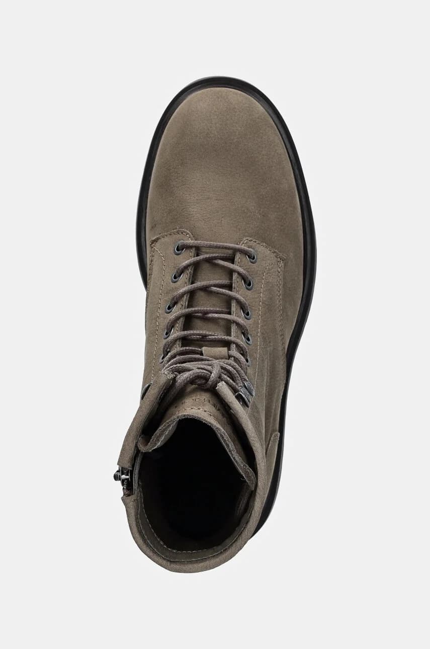 ЗАМШЕВЫЕ ТУФЛИ НА ШНУРОВКЕ И МОЛНИИ - фото 4