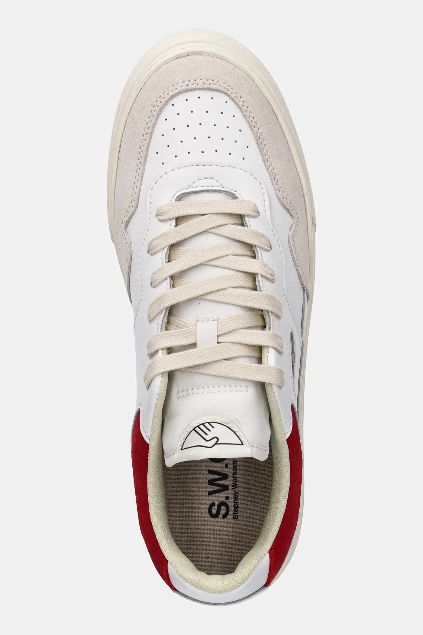 кроссовки из жемчужной кожи - фото 4