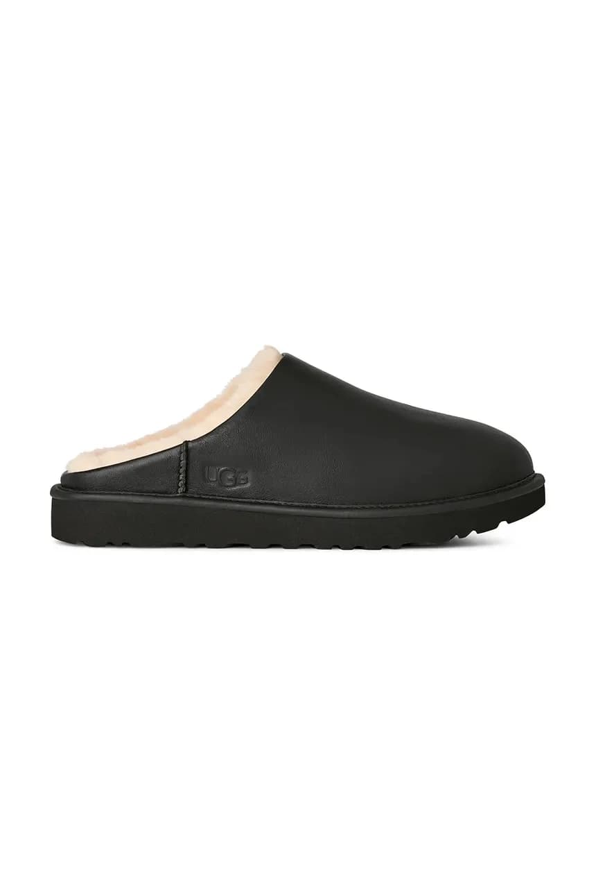Classic Slip-On тапочки из кожи Noir