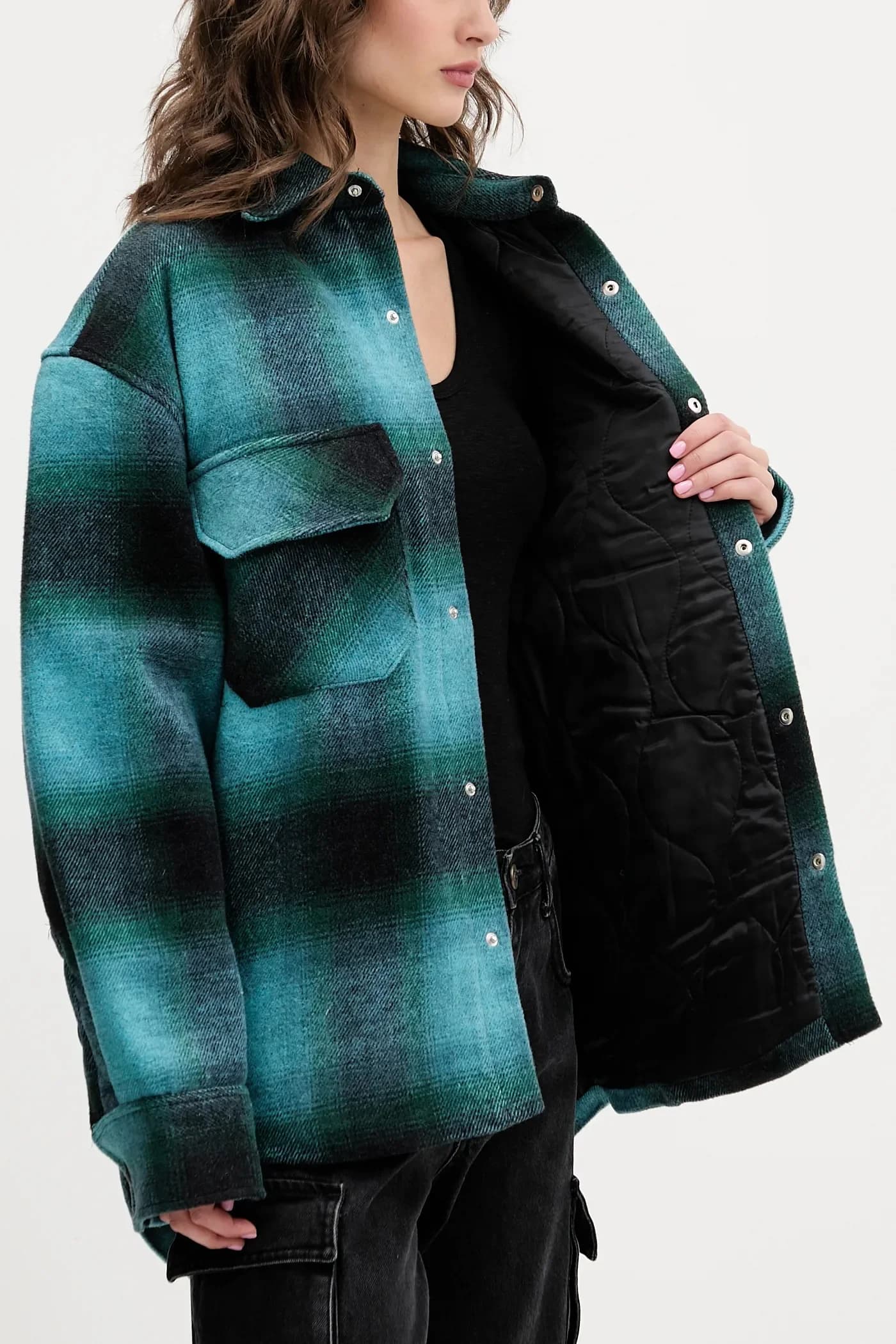 Куртка-рубашка с шерстью - фото 12