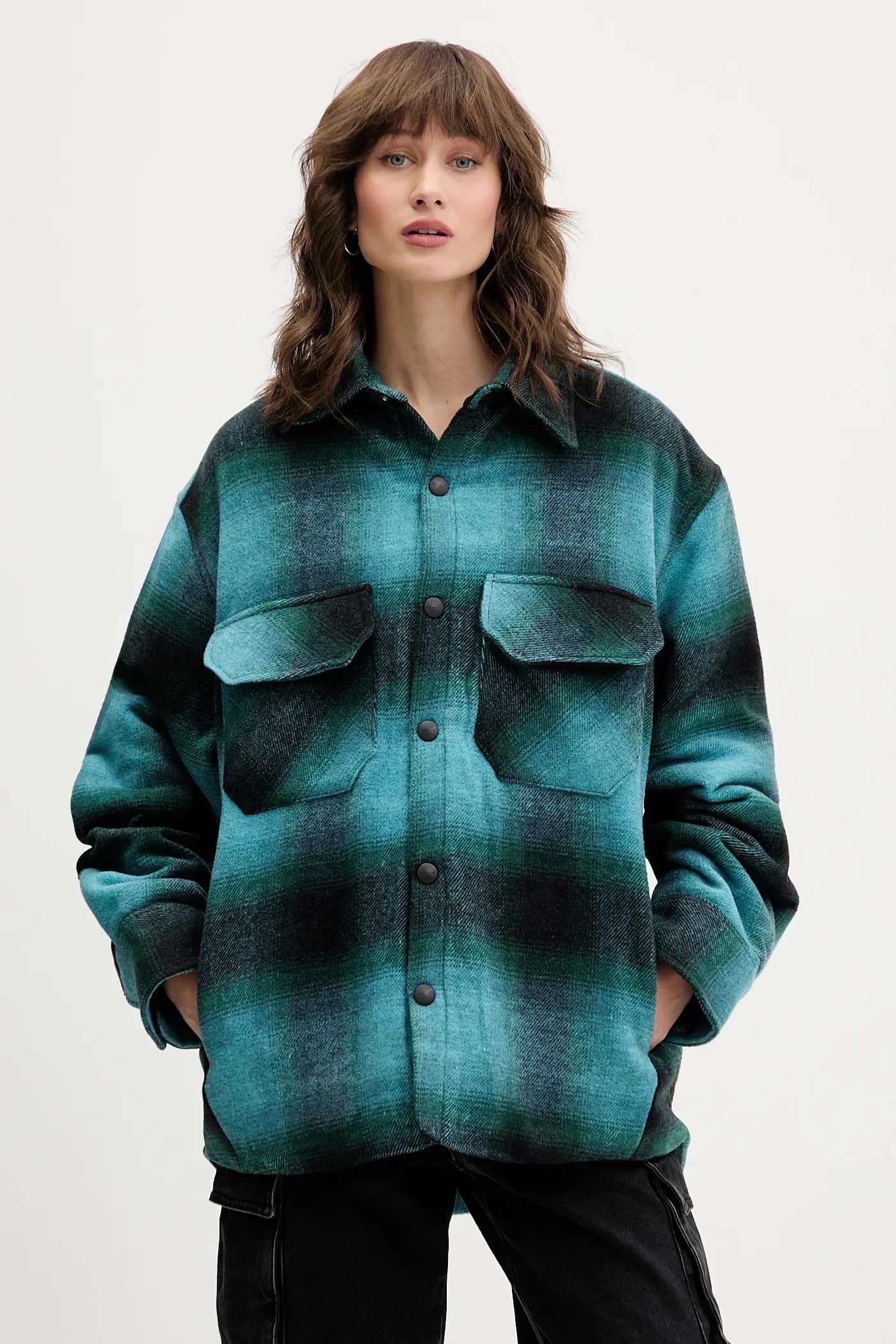Куртка-рубашка с шерстью - фото 7