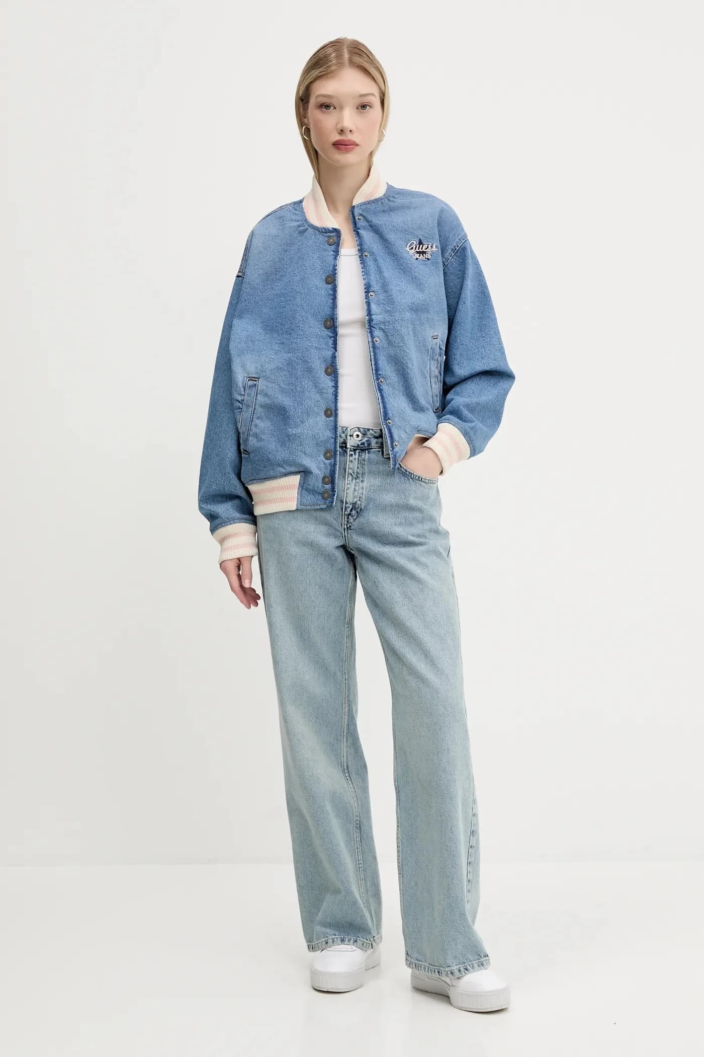 Джинсовый бомбер - фото 2