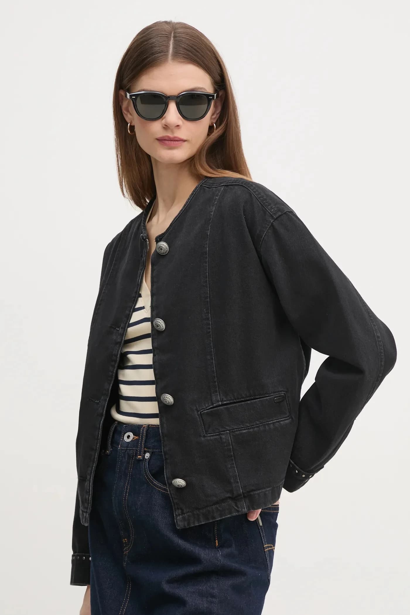 джинсовая куртка DAENA STUD - фото 4