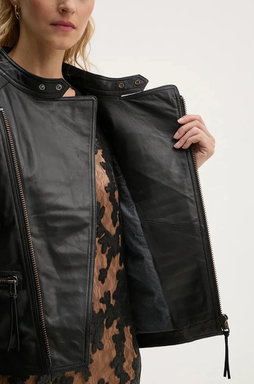 Кожаная байкерская куртка TWEEKIE - фото 8
