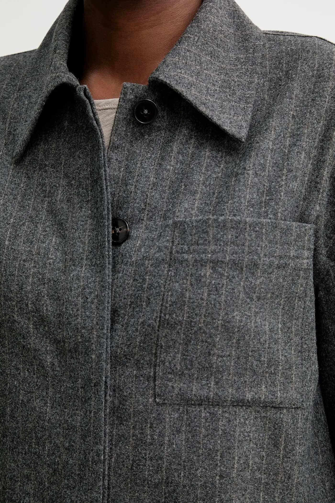 Куртка-рубашка с шерстью - фото 5