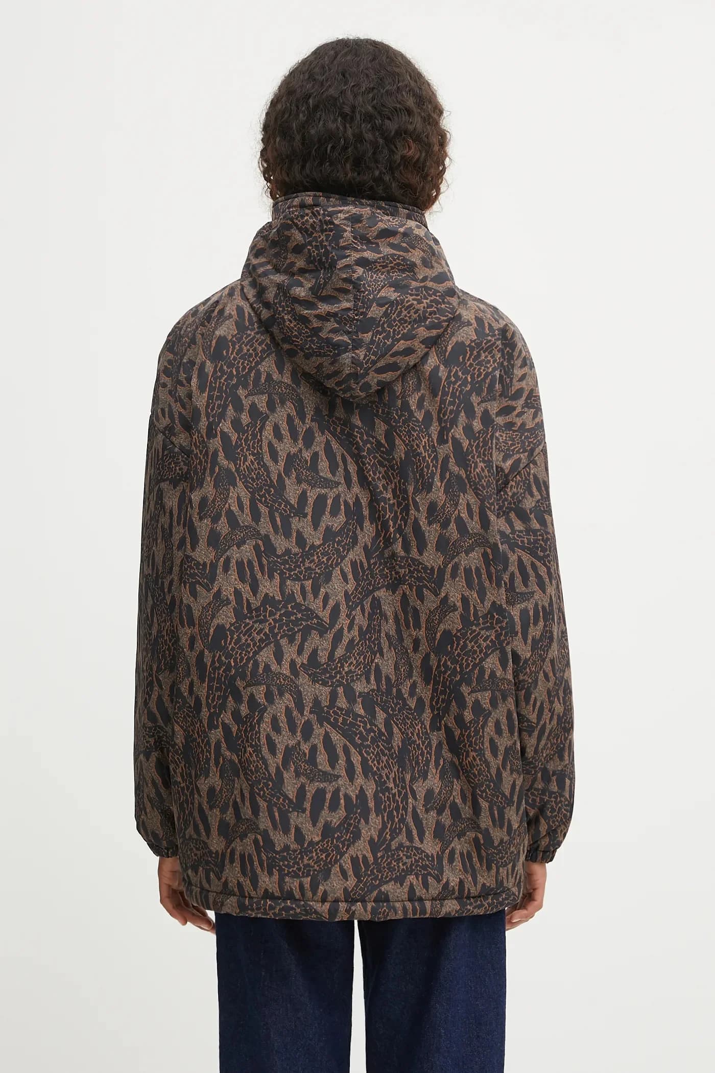 Нейлоновая хлопковая куртка на молнии с принтом Banimalier - фото 3