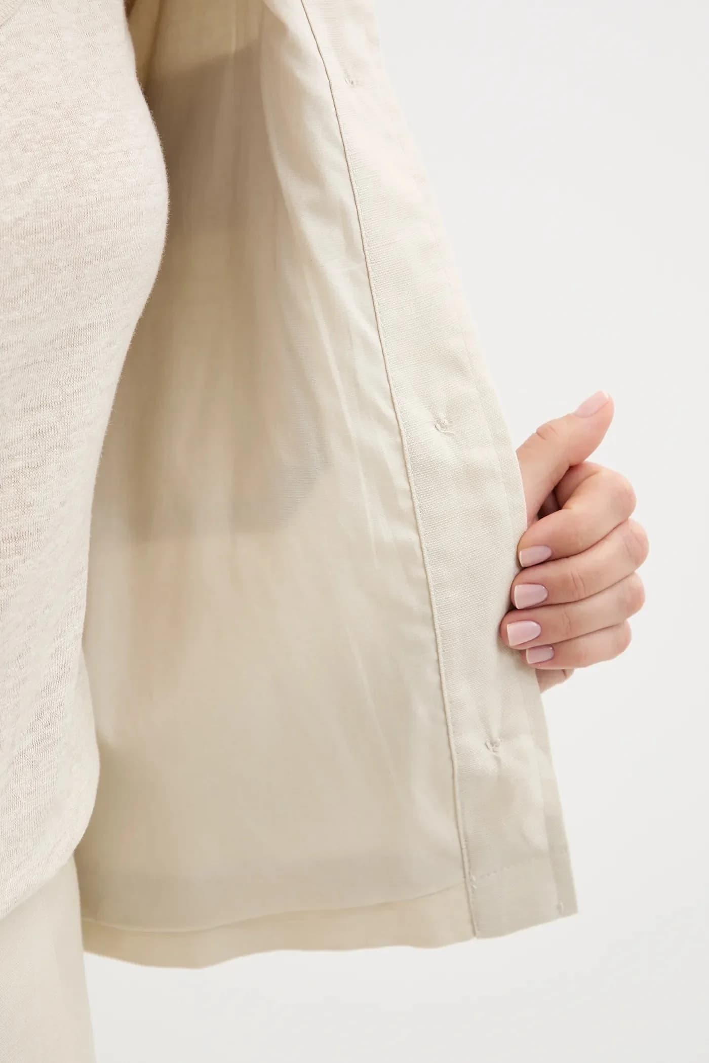 Пиджак из смесового льна - фото 6