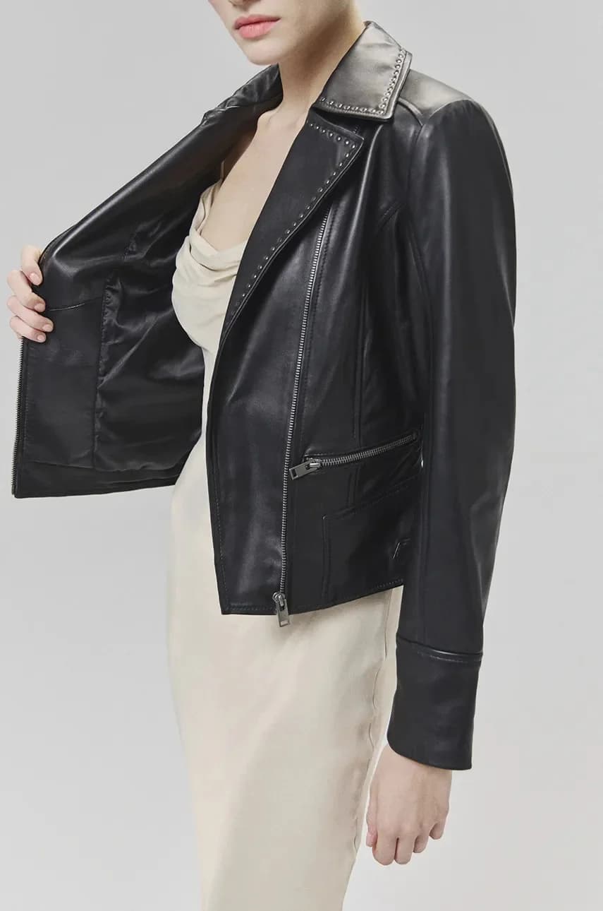 Кожаная куртка Answear Lab - фото 8