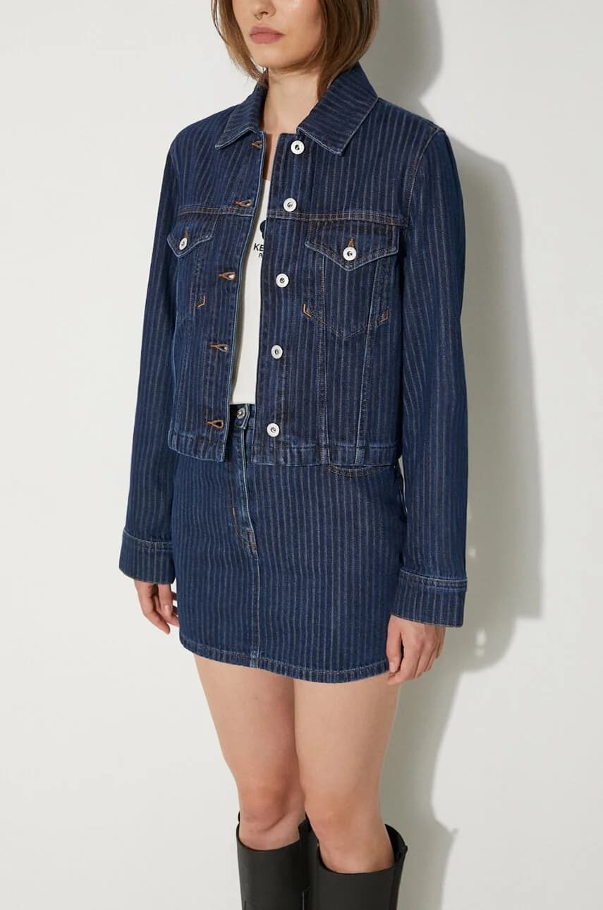 Куртка Trucker Джинсовая куртка в полоску - фото 5