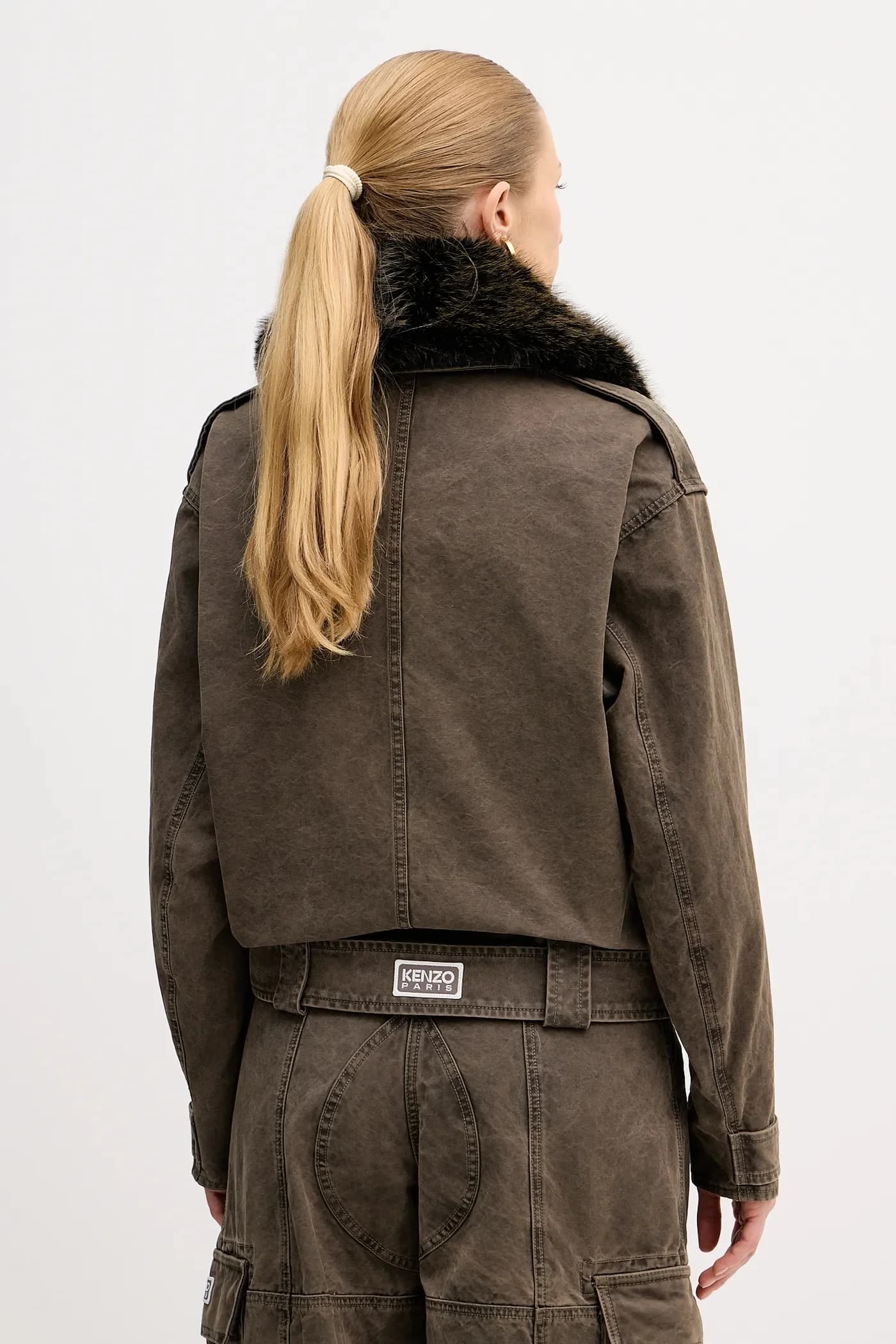 Гребненая куртка из окрашенной парусины - фото 3