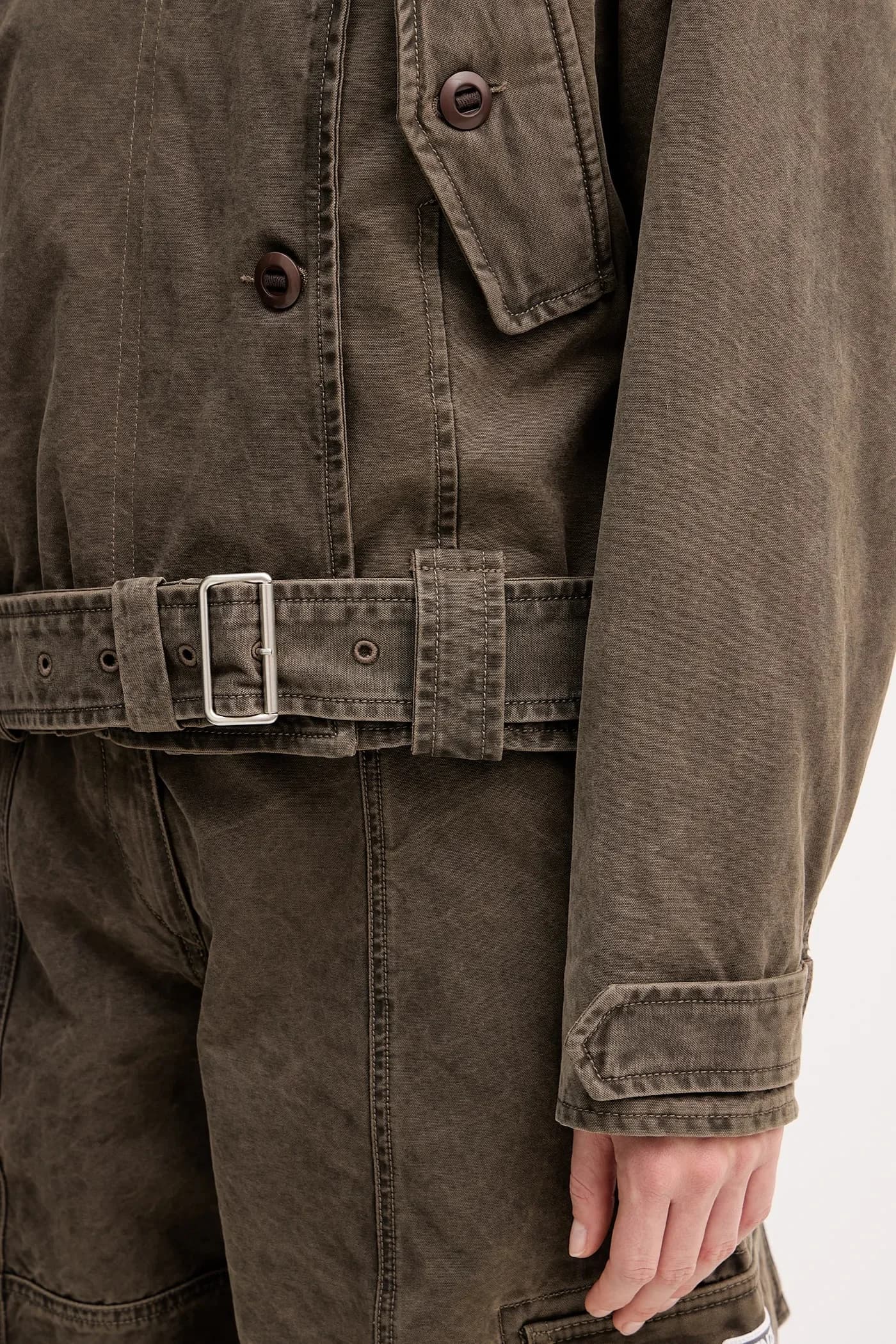 Гребненая куртка из окрашенной парусины - фото 5