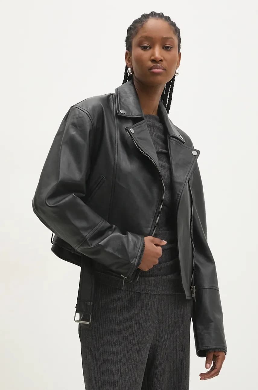 Кожаная байкерская куртка Answear Lab