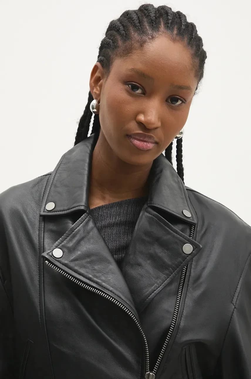 Кожаная байкерская куртка Answear Lab - фото 5