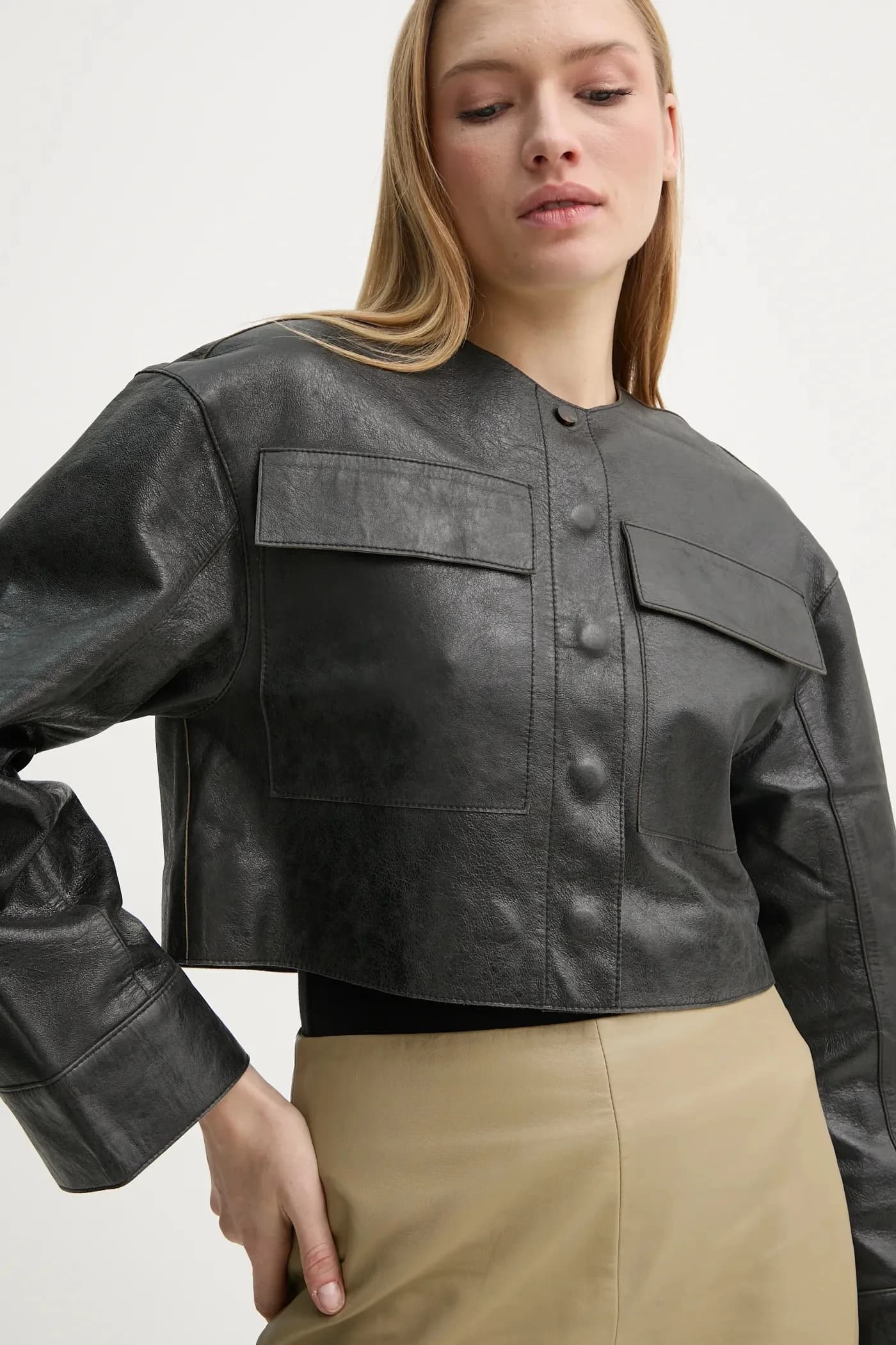 Малик кожаная куртка - фото 4