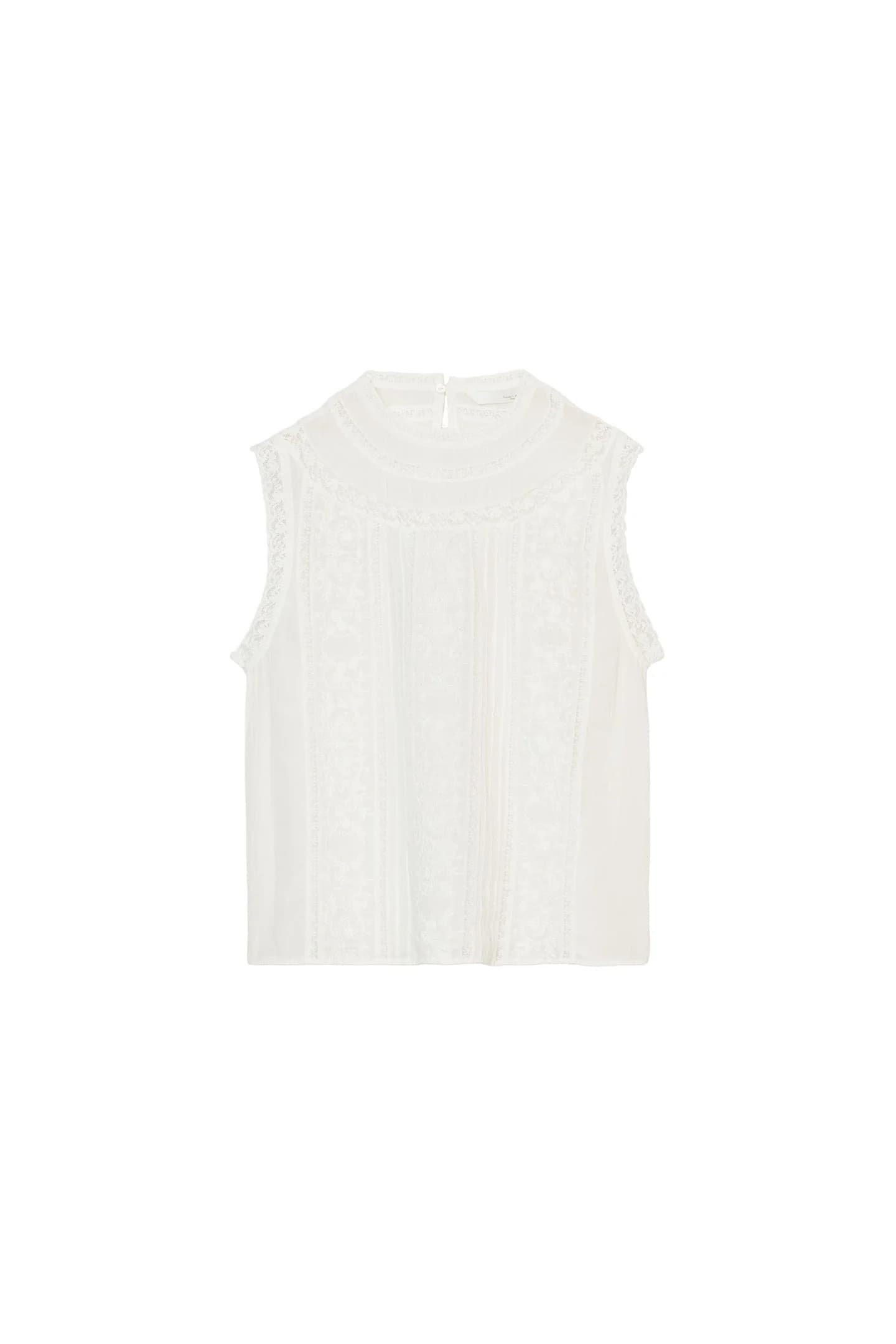 ТОП БЕЗ РУКАВОВ С ВЫШИВКОЙ ИЗ КОЛЛЕКЦИИ ZW - фото 3