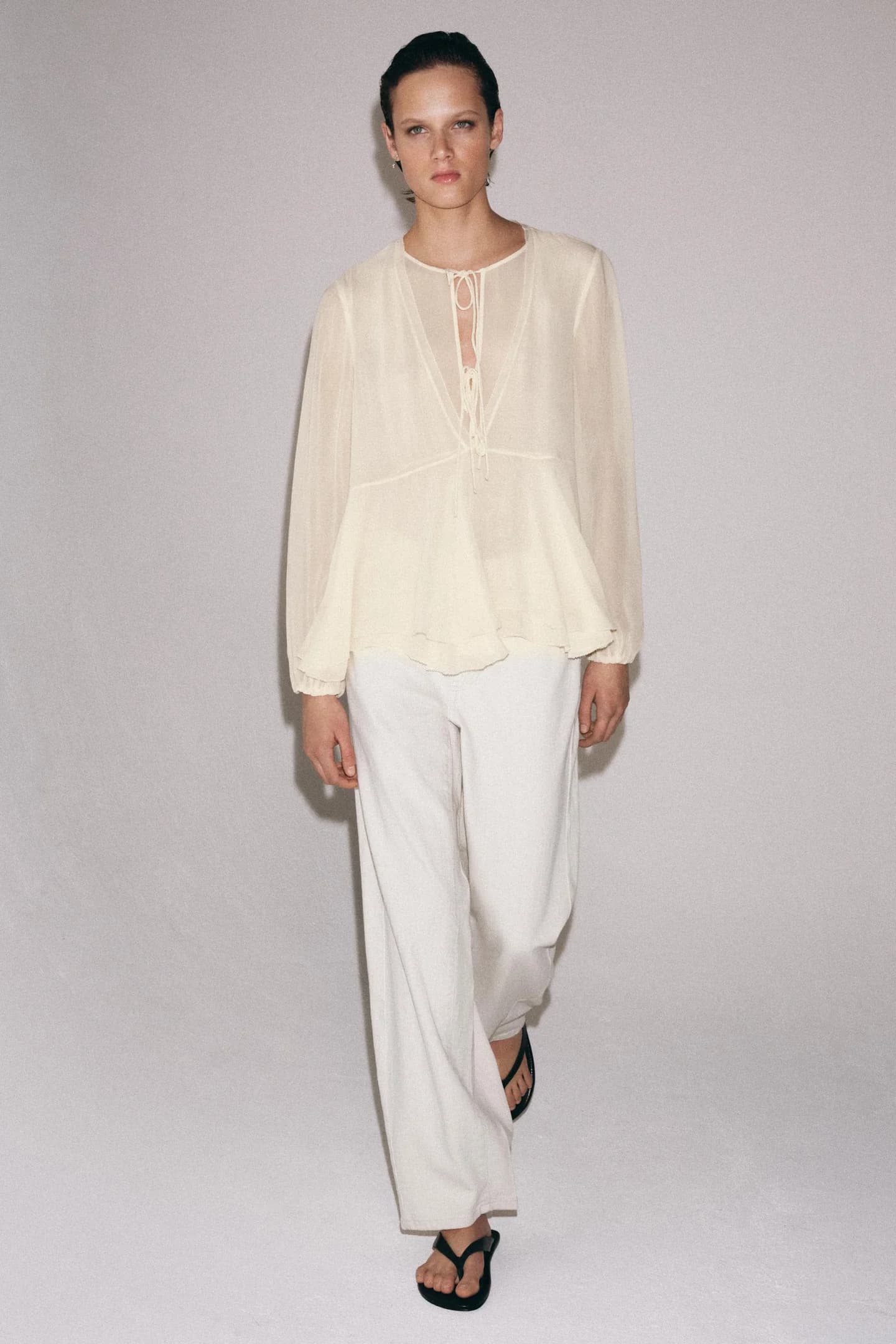 БЛУЗКА С ОБОРОТАМИ ИЗ КОЛЛЕКЦИИ ZW - фото 2