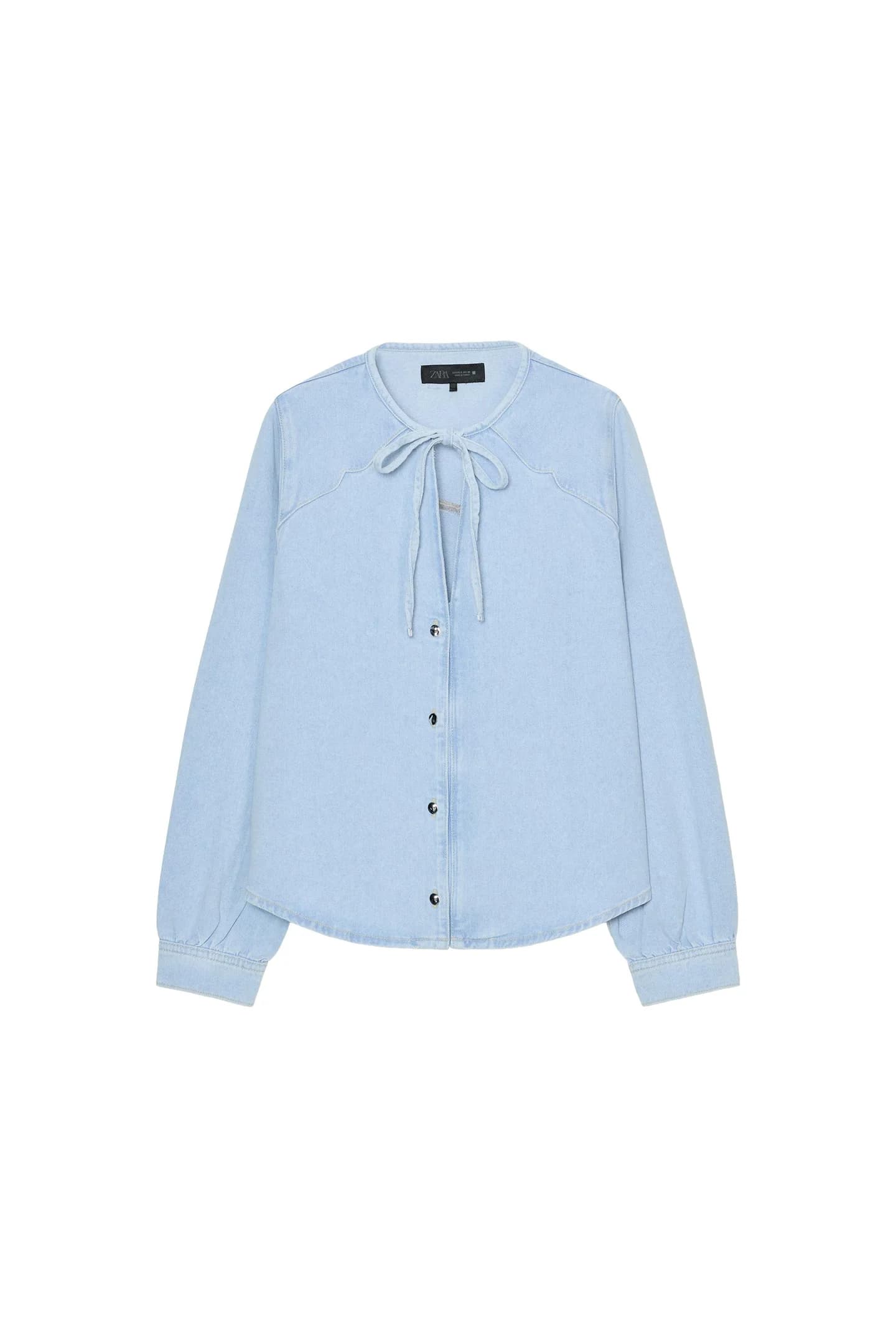 ДЖИНСОВАЯ РУБАШКА 1975 ГОДА С ЗАВЯЗКАМИ - фото 3