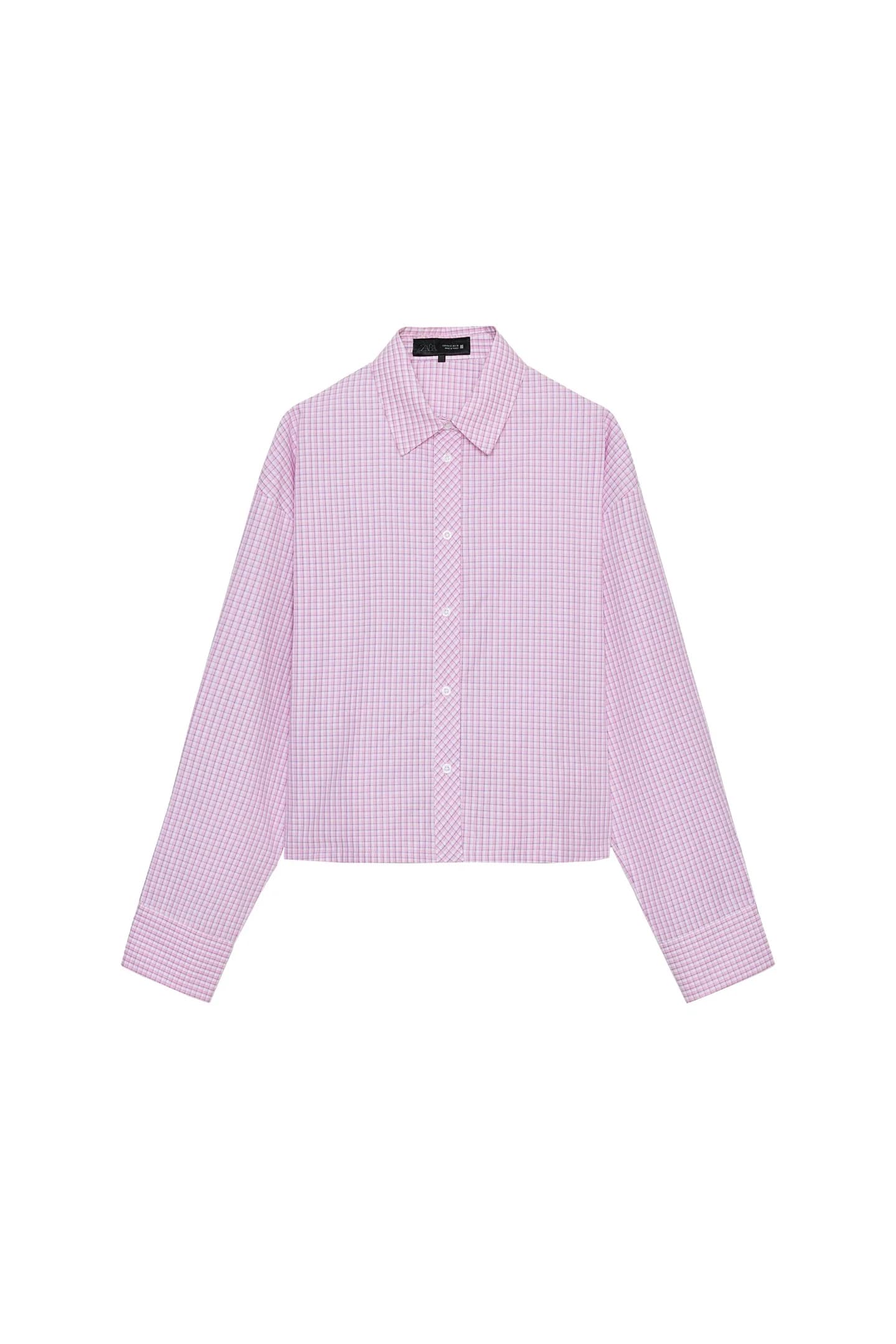 РУБАШКА В КЛЕТИКУ С МЕСТАМИ НА СПИНЕ - фото 3