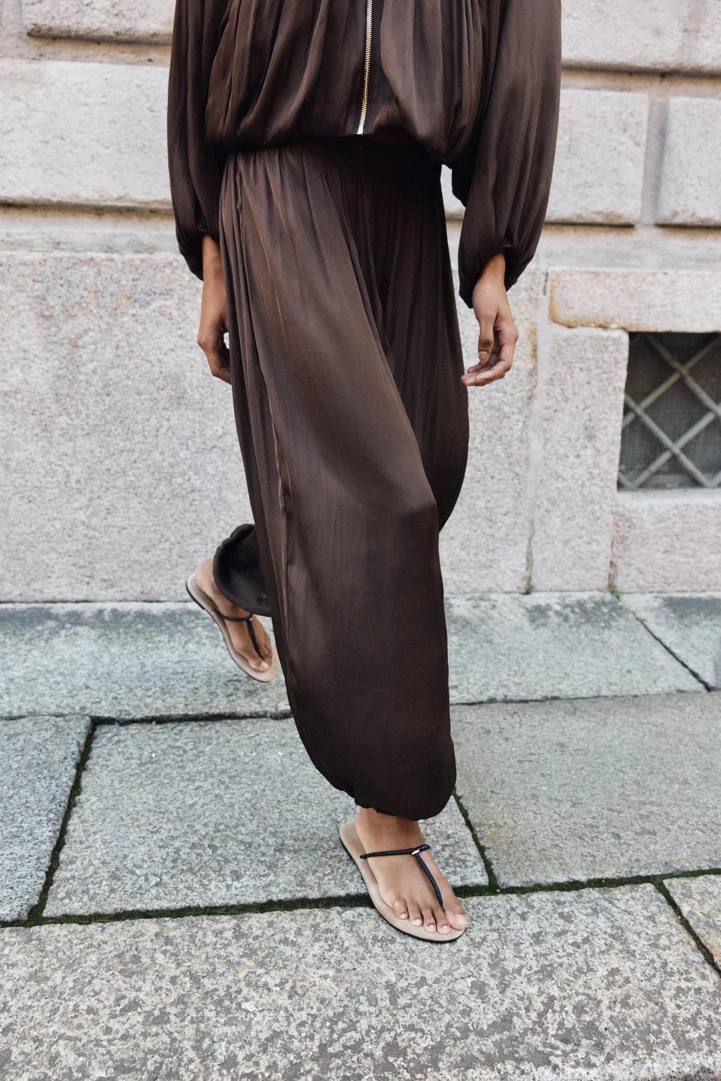 БРЮКИ ИЗ САТИНА БОМБАЙ - фото 2