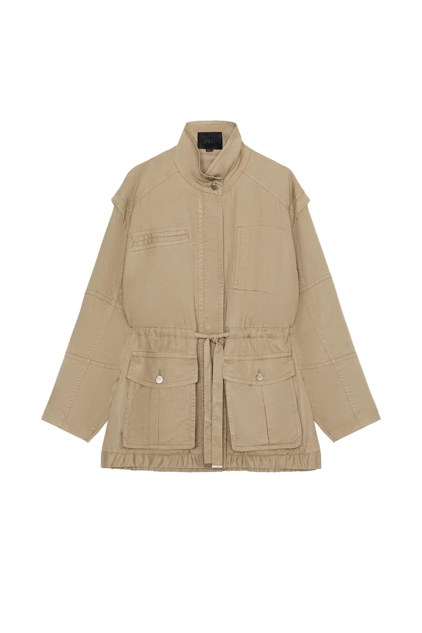 ДЛИННАЯ КУРТКА С ВЫСОКИМ ВОРОТНИКОМ - фото 3