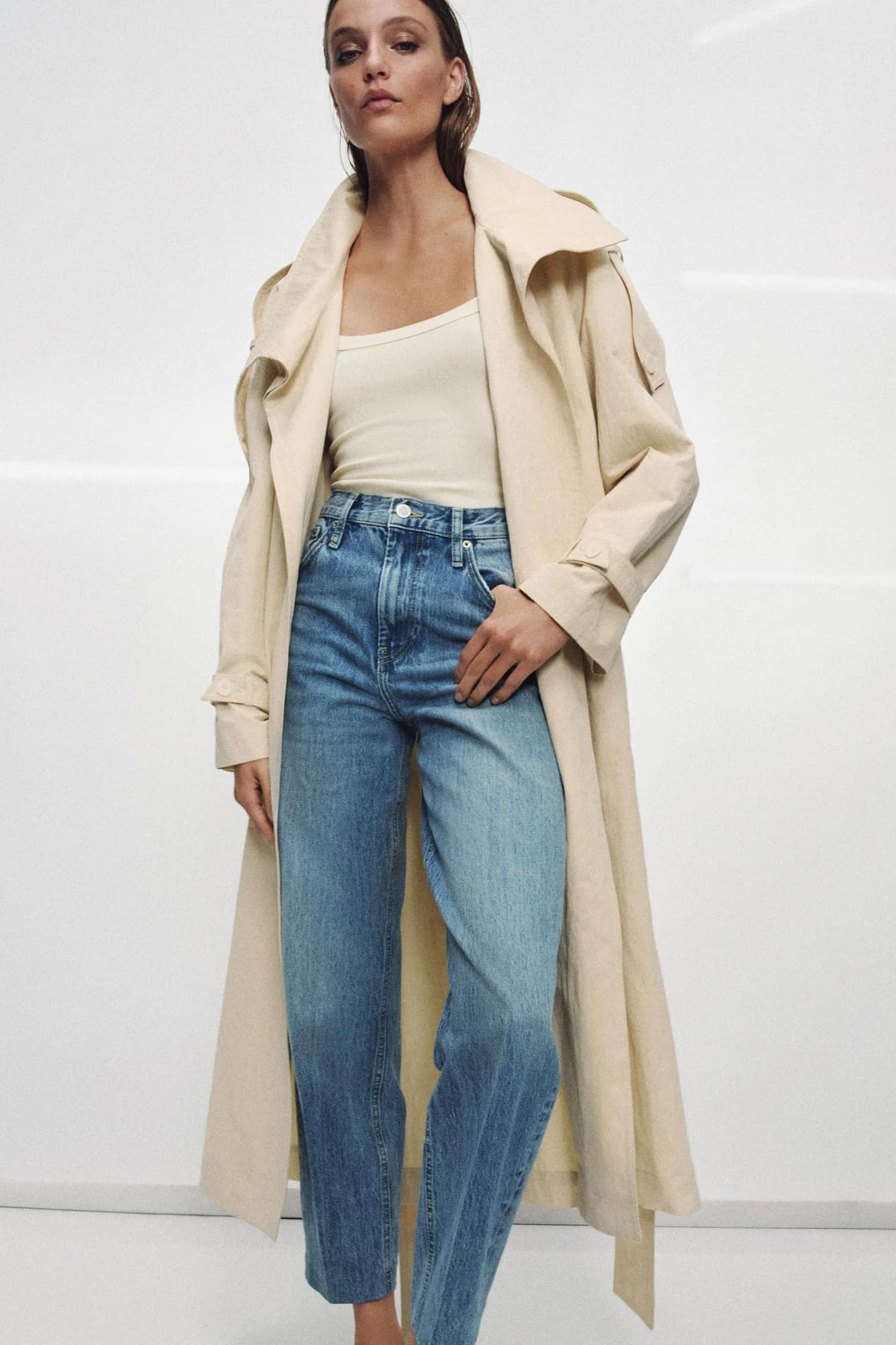 ДЖИНСЫ ZW С ВЫСОКОЙ ПОСАДКОЙ ИЗ ЖЕНСКОЙ КОЛЛЕКЦИИ Zara - фото 3