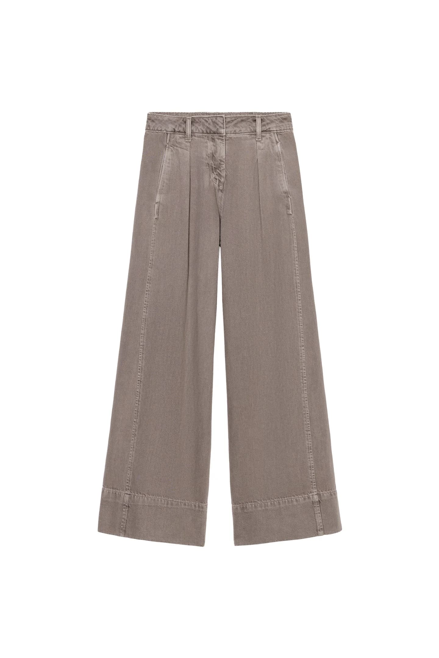 ДЖИНСЫ Z1975 С ШИРОКИМИ НОГИМИ, СРЕДНЕЙ ПОСАДКОЙ И ПОВОРОТОКАМИ - фото 3