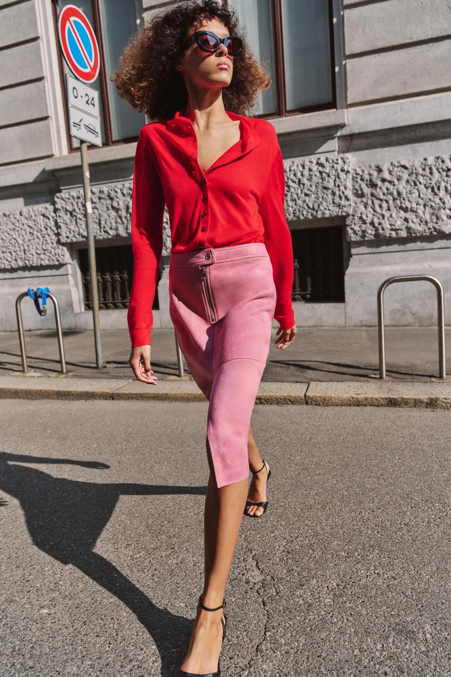 ЮБКА МИДИ ИЗ ИСКУССТВЕННОЙ ЗАМШИ - фото 2