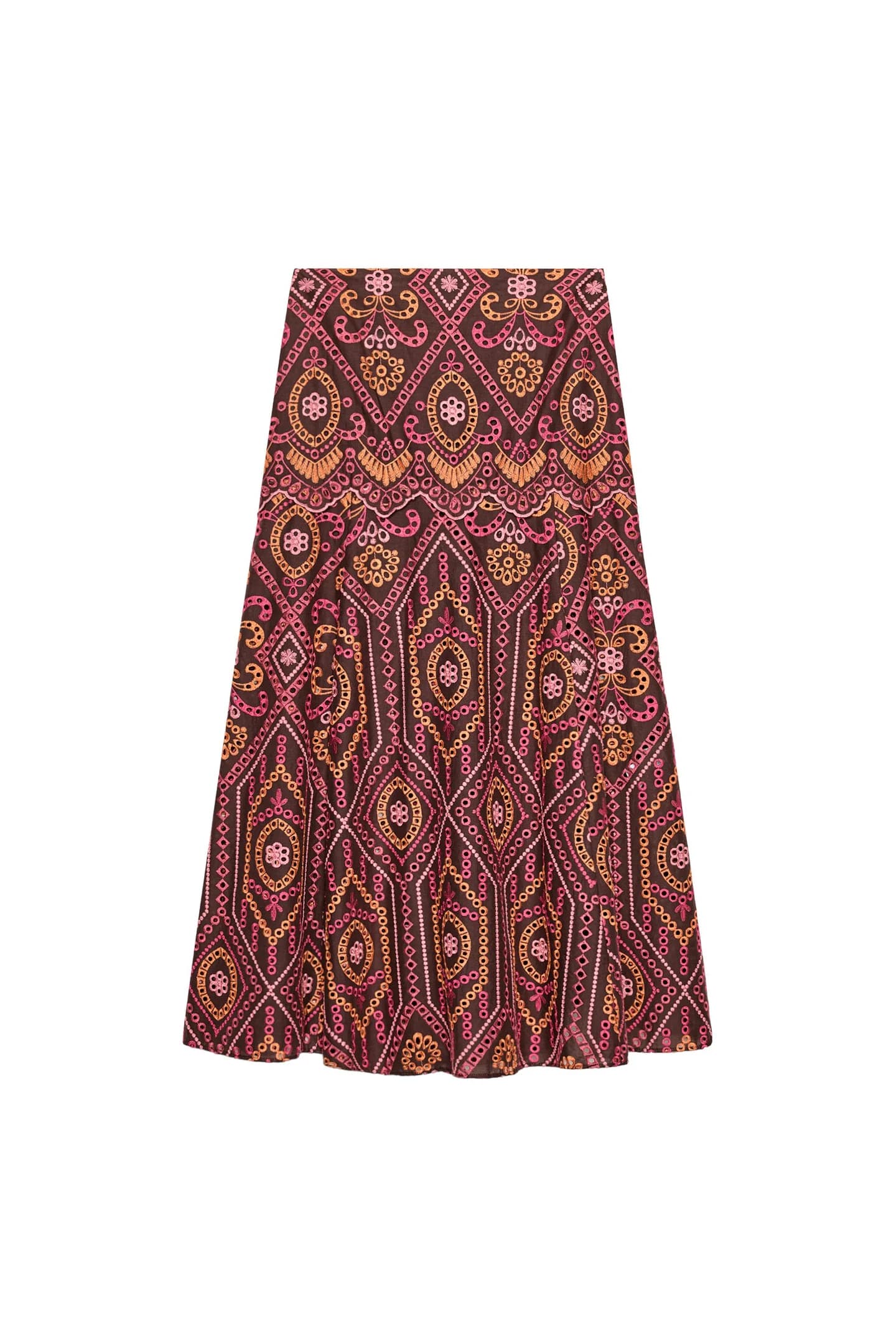 ЮБКА МИДИ С АЖУРНОЙ ВЫШИВКОЙ - фото 3