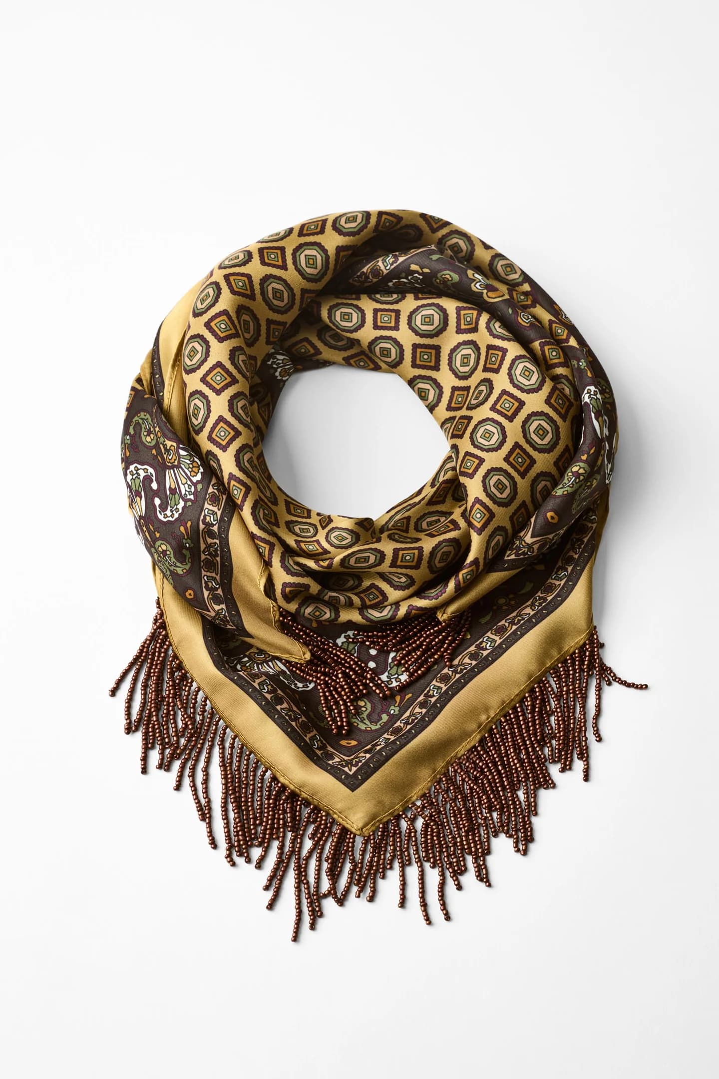 АТЛАСНЫЙ ШАРФ С БАХОРОЙ