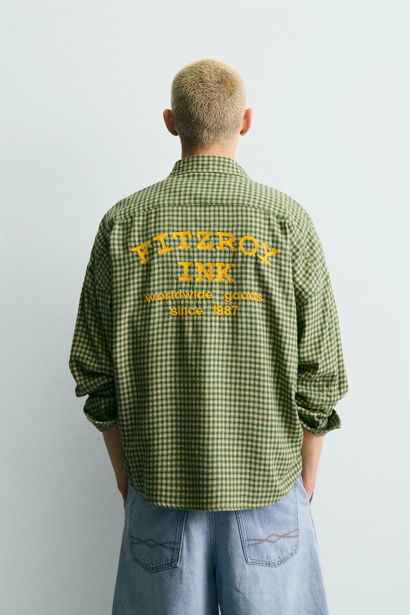 ФЛАНЕЛЕВАЯ РУБАШКА В КЛЕТКУ С ВЫШИВКОЙ - фото 3