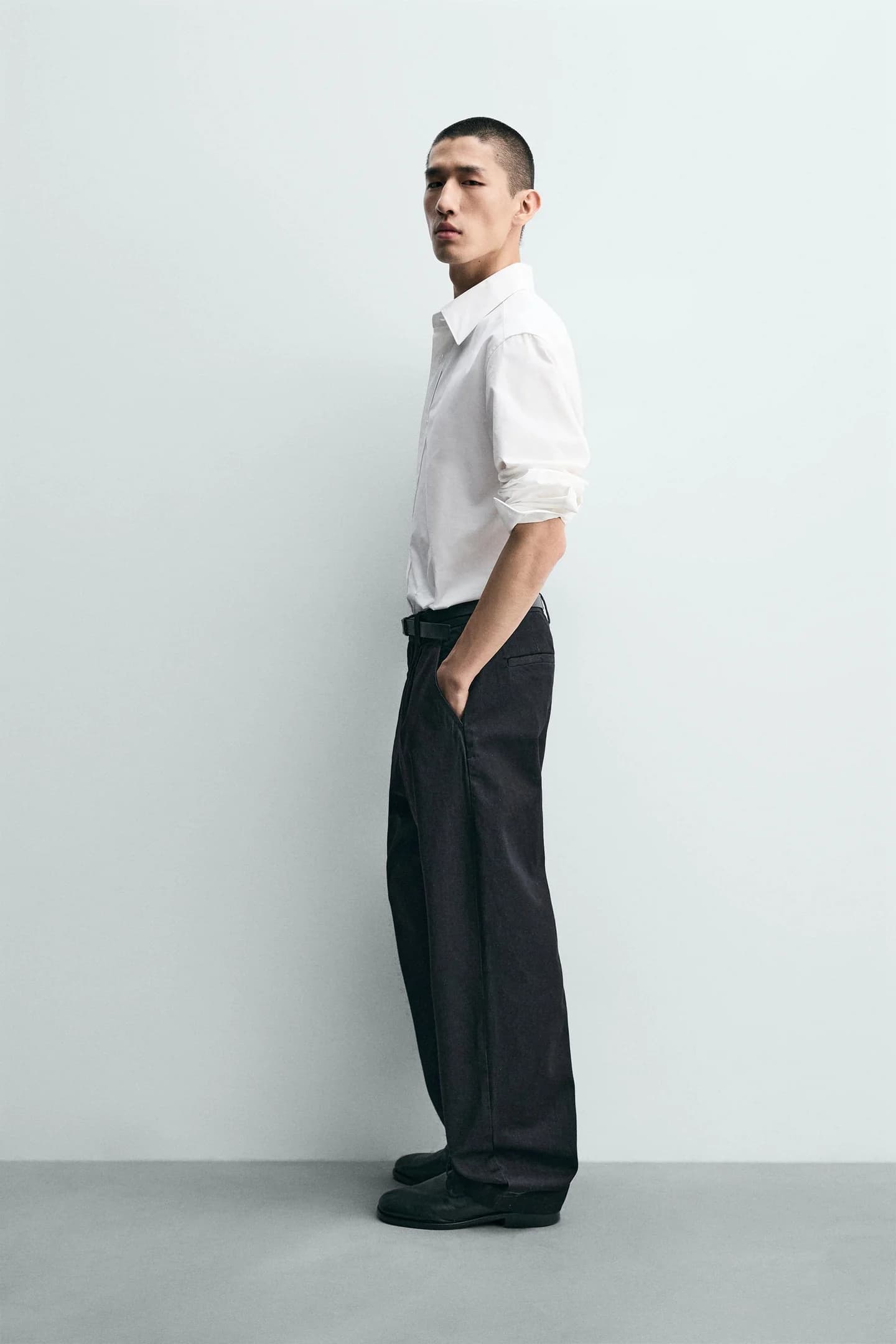 ДЖИНСОВЫЕ БРЮКИ-ЧИНОСЫ С ПОВОРОТКАМИ - фото 3