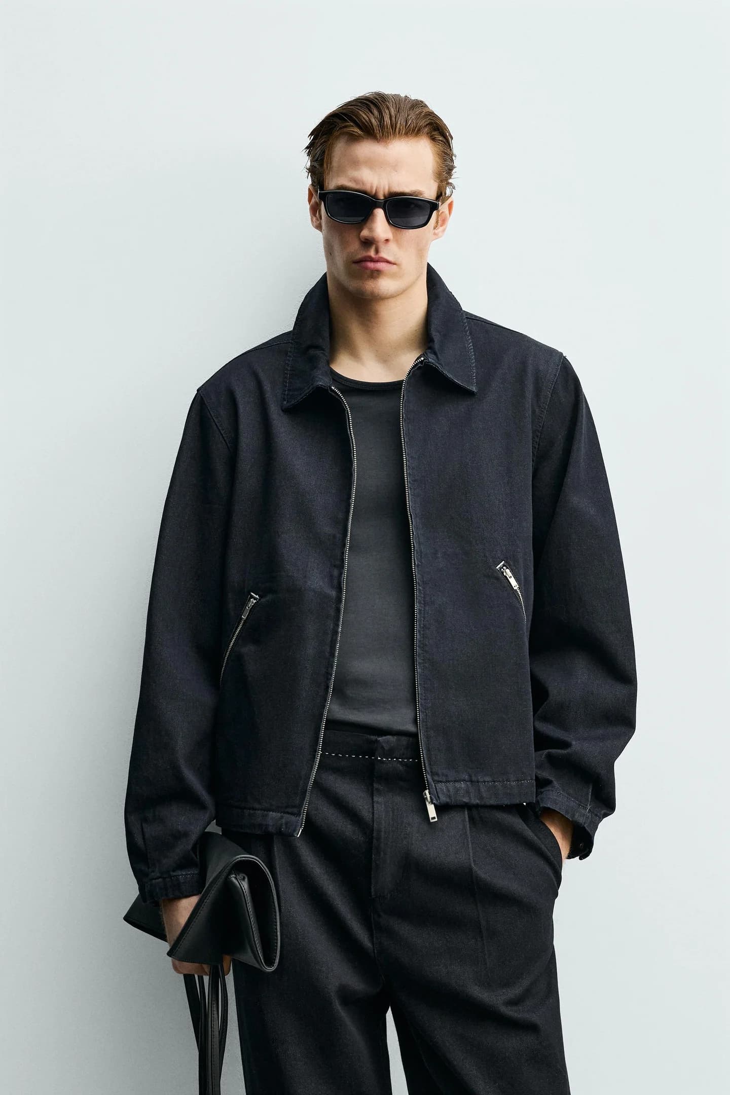 ДЖИНСОВАЯ КУРТКА С КОНТРАСТНОЙ СТРОЧКОЙ - фото 2