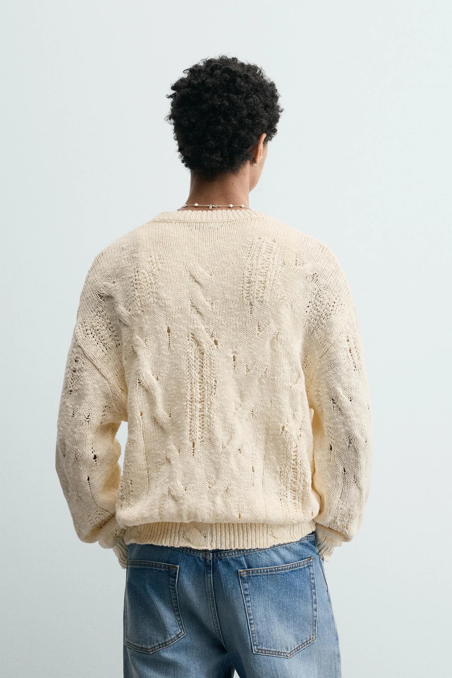 СВИТЕР С АЖУРНЫМ ПЛЕТЕНИЕМ CRAID - фото 2