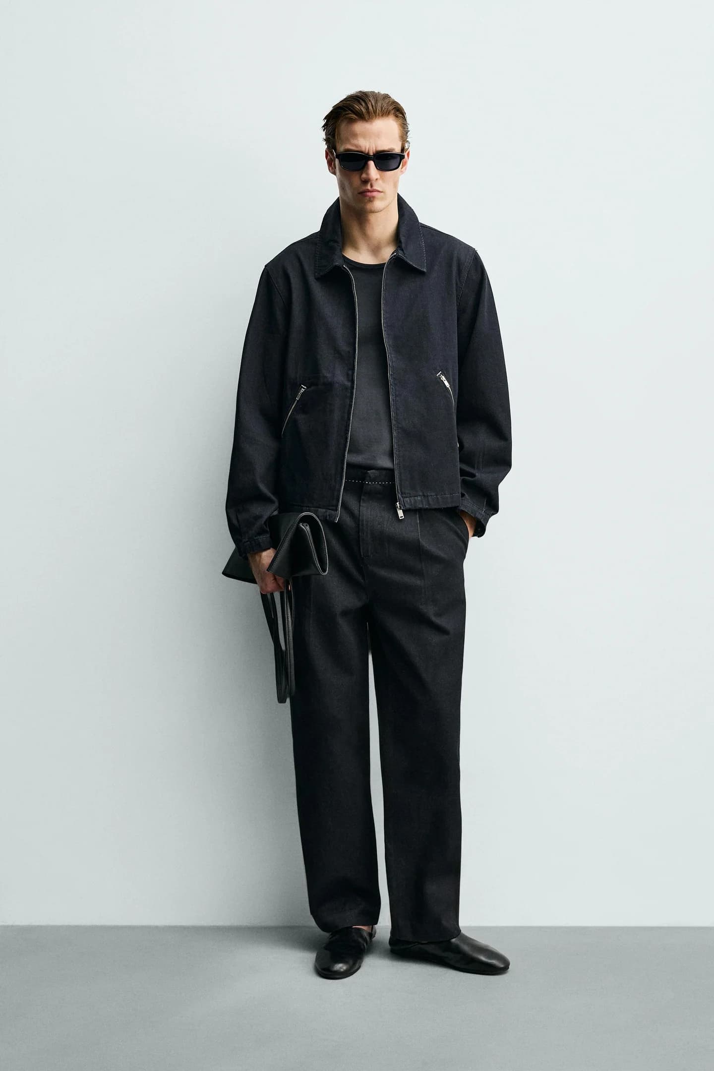 ДЖИНСОВЫЕ ЧИНОСЫ С КОНТРАСТНОЙ СТРОЧКОЙ