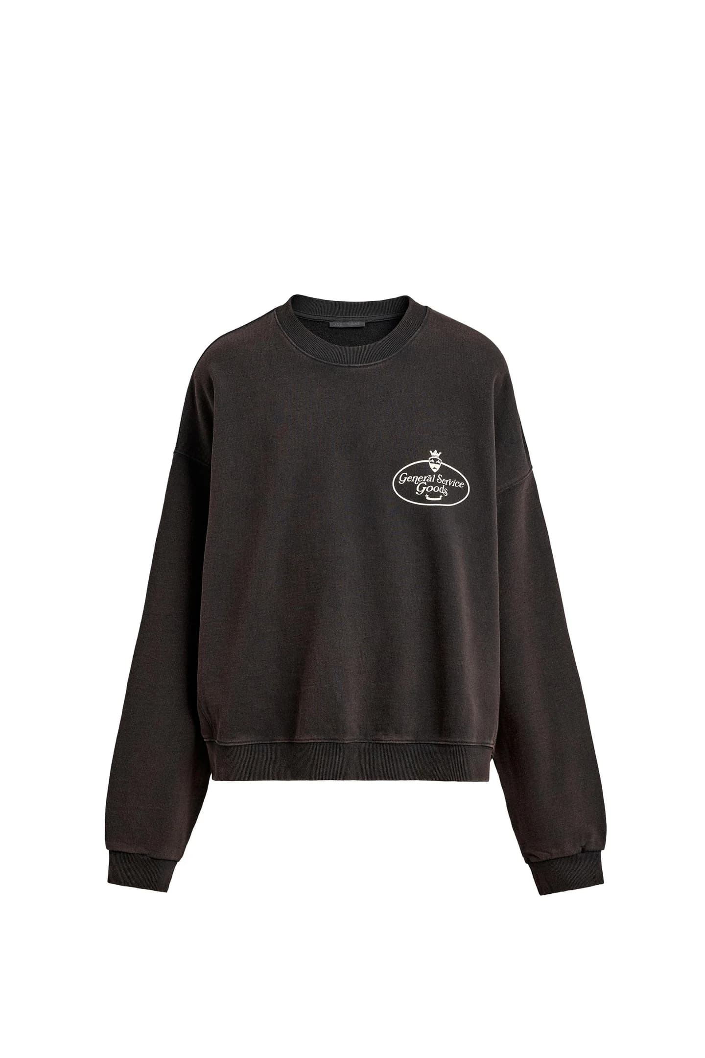 СВИТШОТ С ЭФФЕКТОМ СТИРКИ И ПРИНТАМИ - фото 2